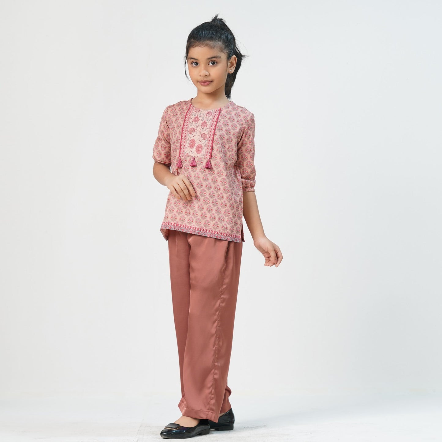 Girls Peach Pink Two Piece Set