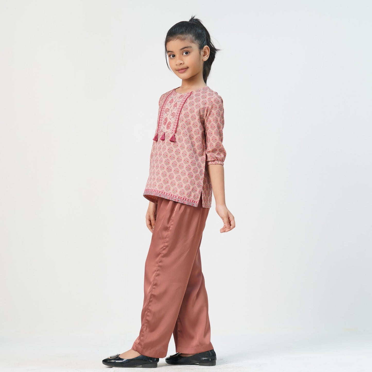 Girls Peach Pink Two Piece Set