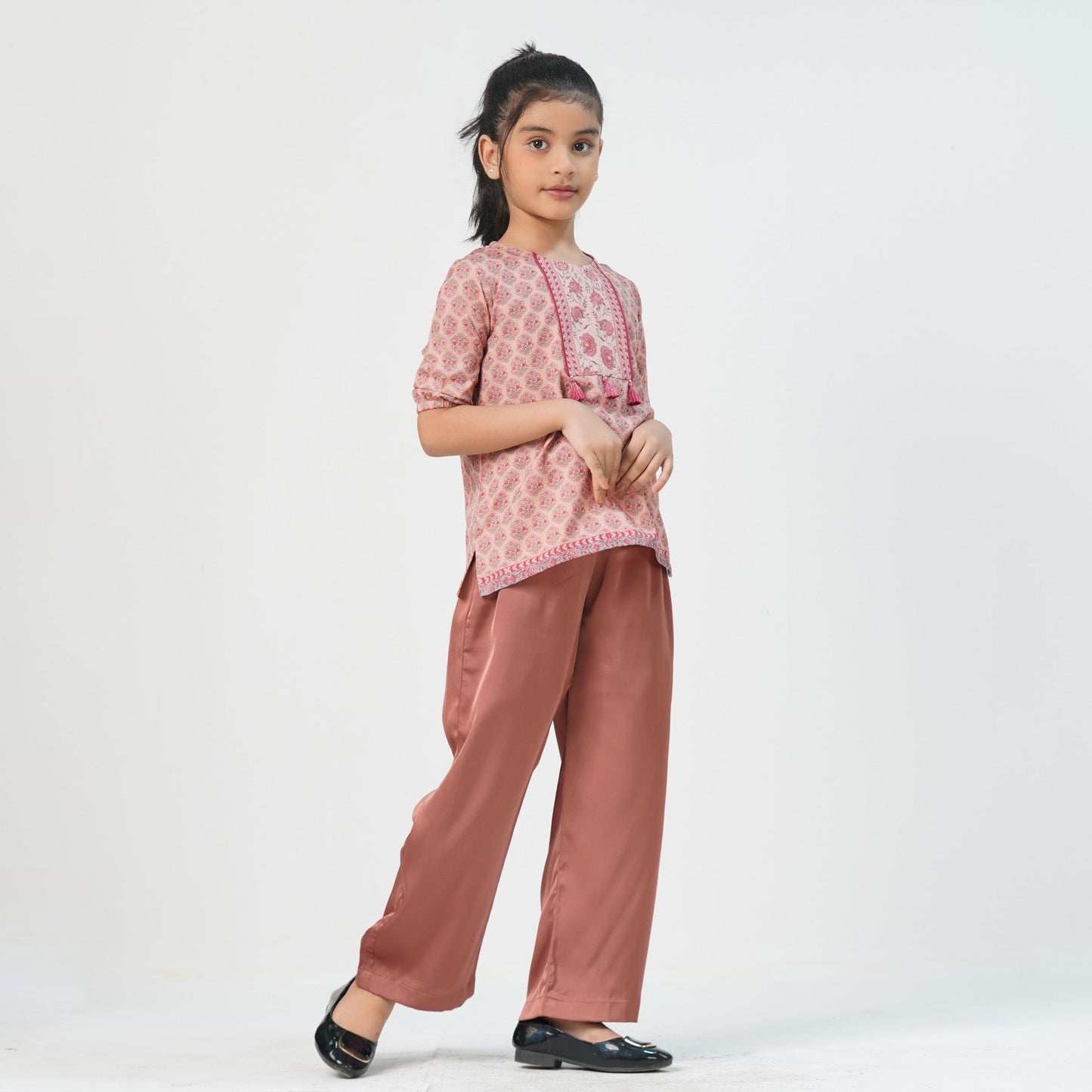 Girls Peach Pink Two Piece Set