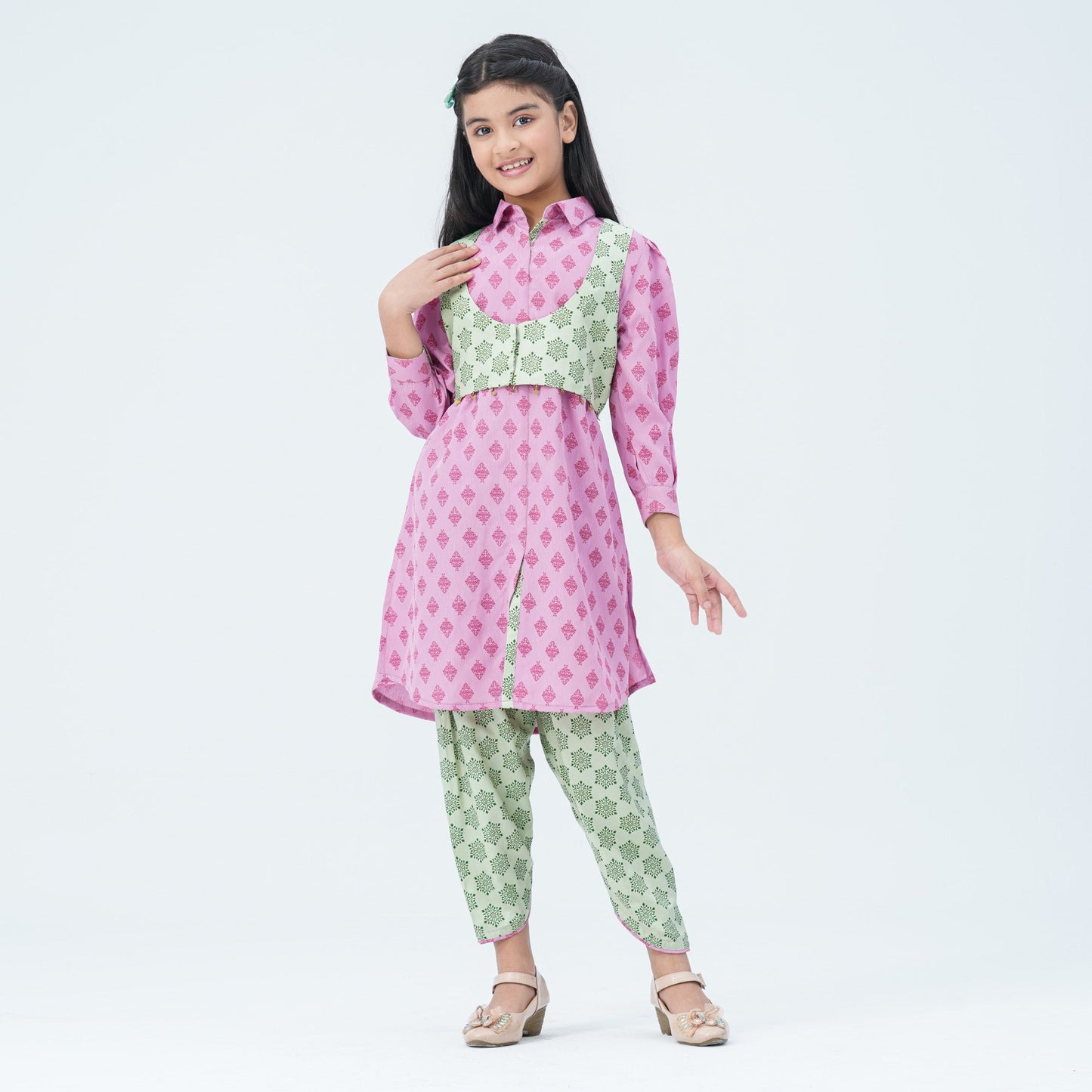 Girl's Printed Two Piece Set