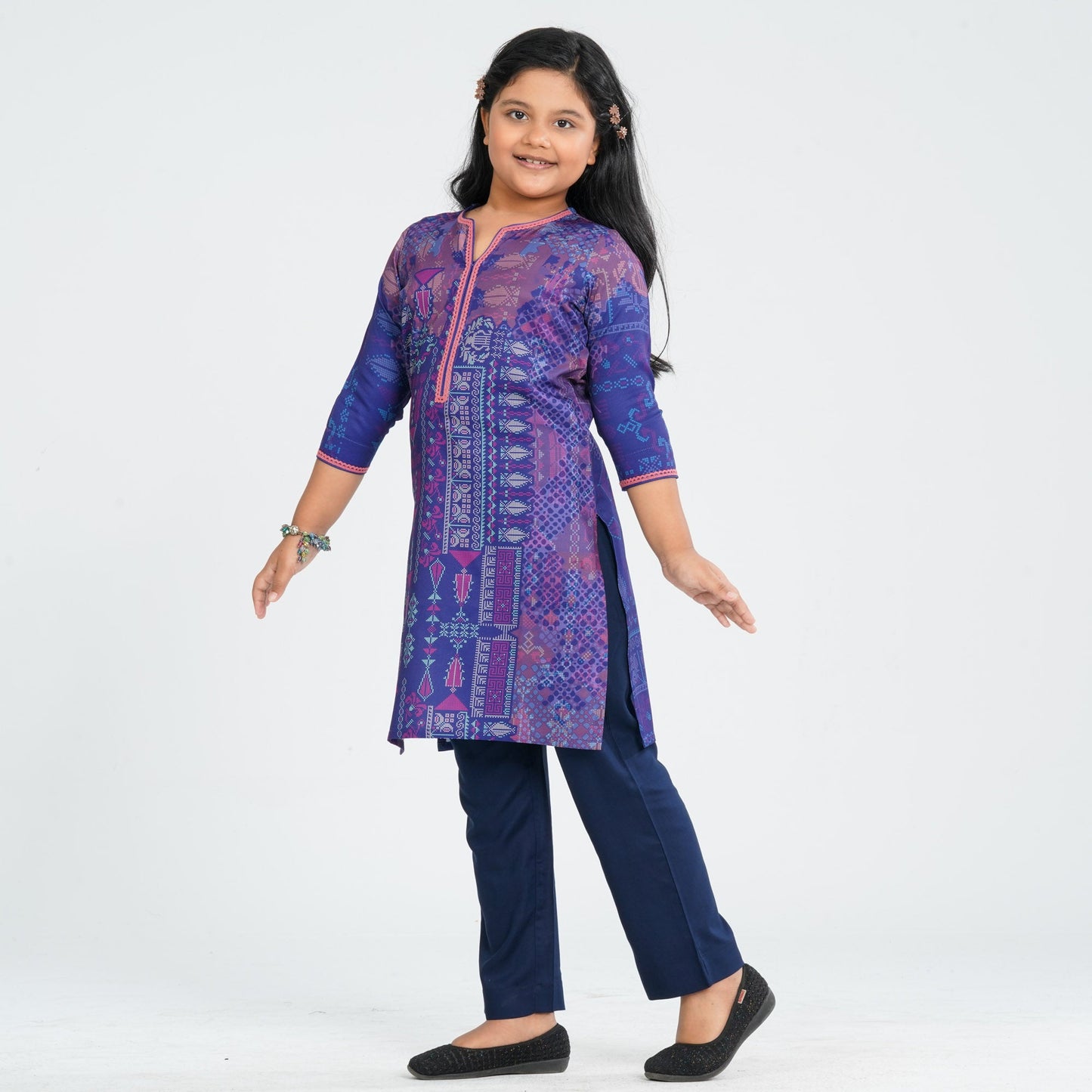 Girl’s Silk Two Pcs Set