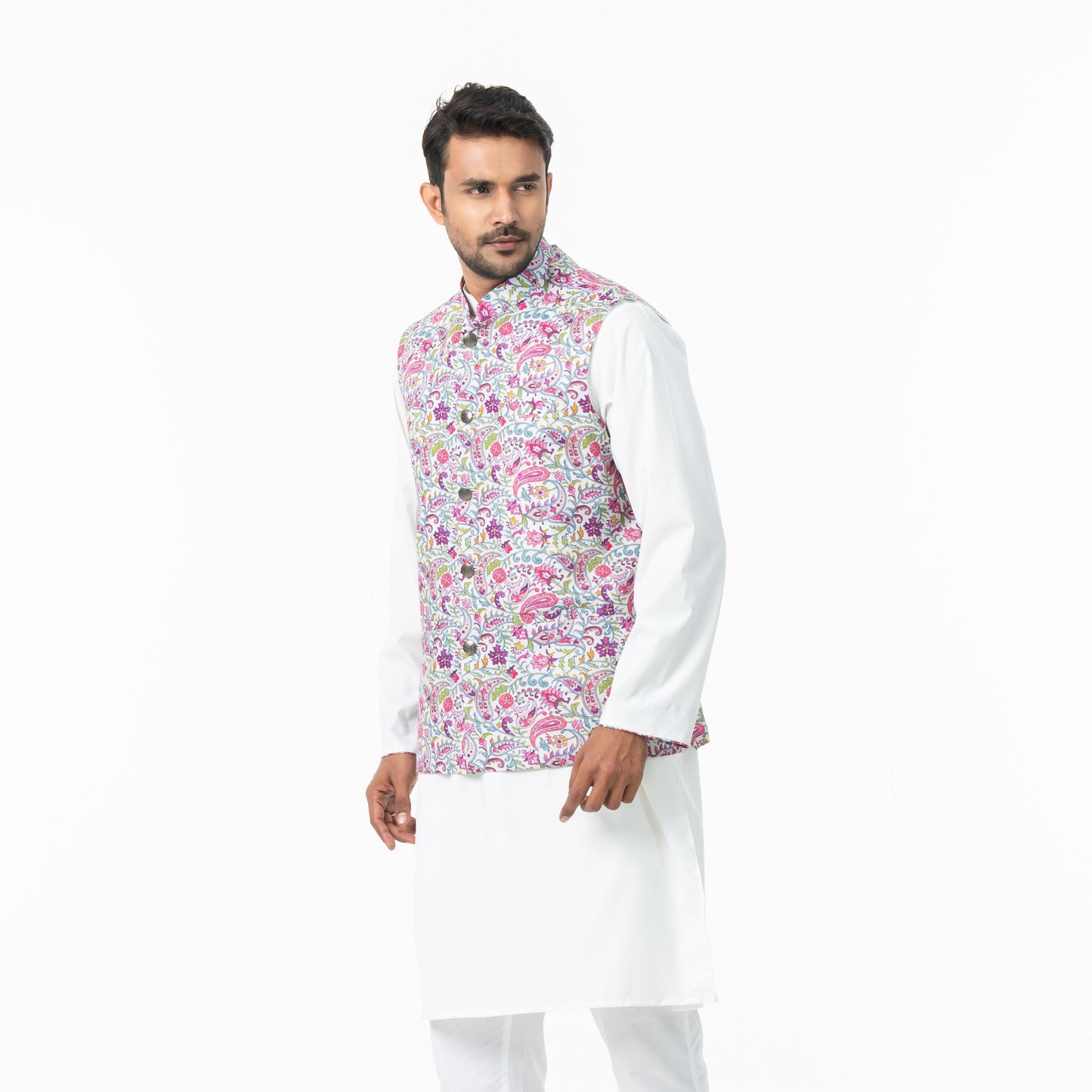 MENS PANJABI SET-OFF WHITE
