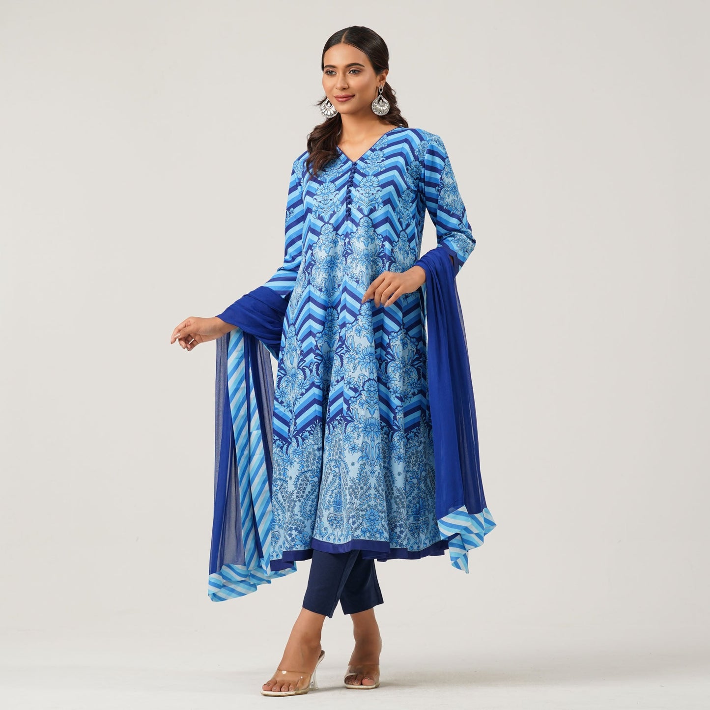 Womens Blue Three Piece
