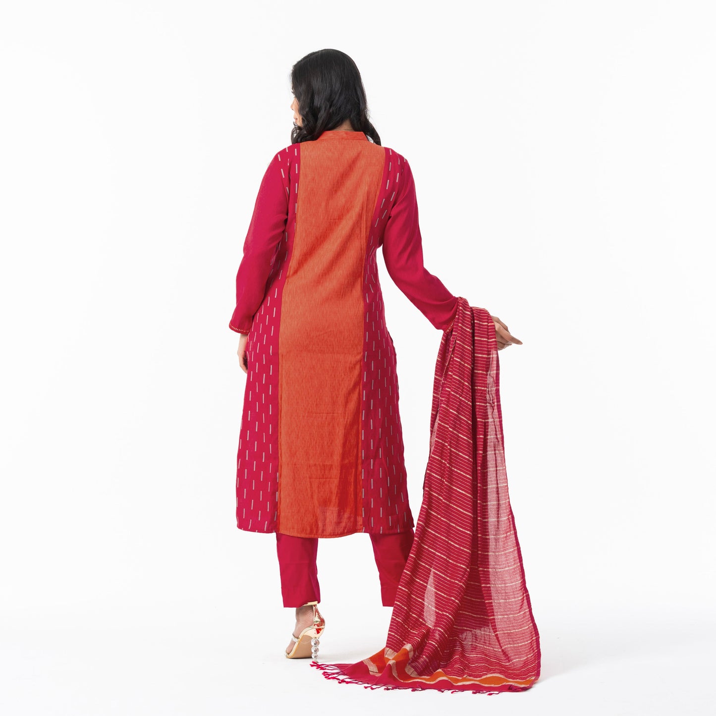 Womens Ethnic Red 3-Piece Set