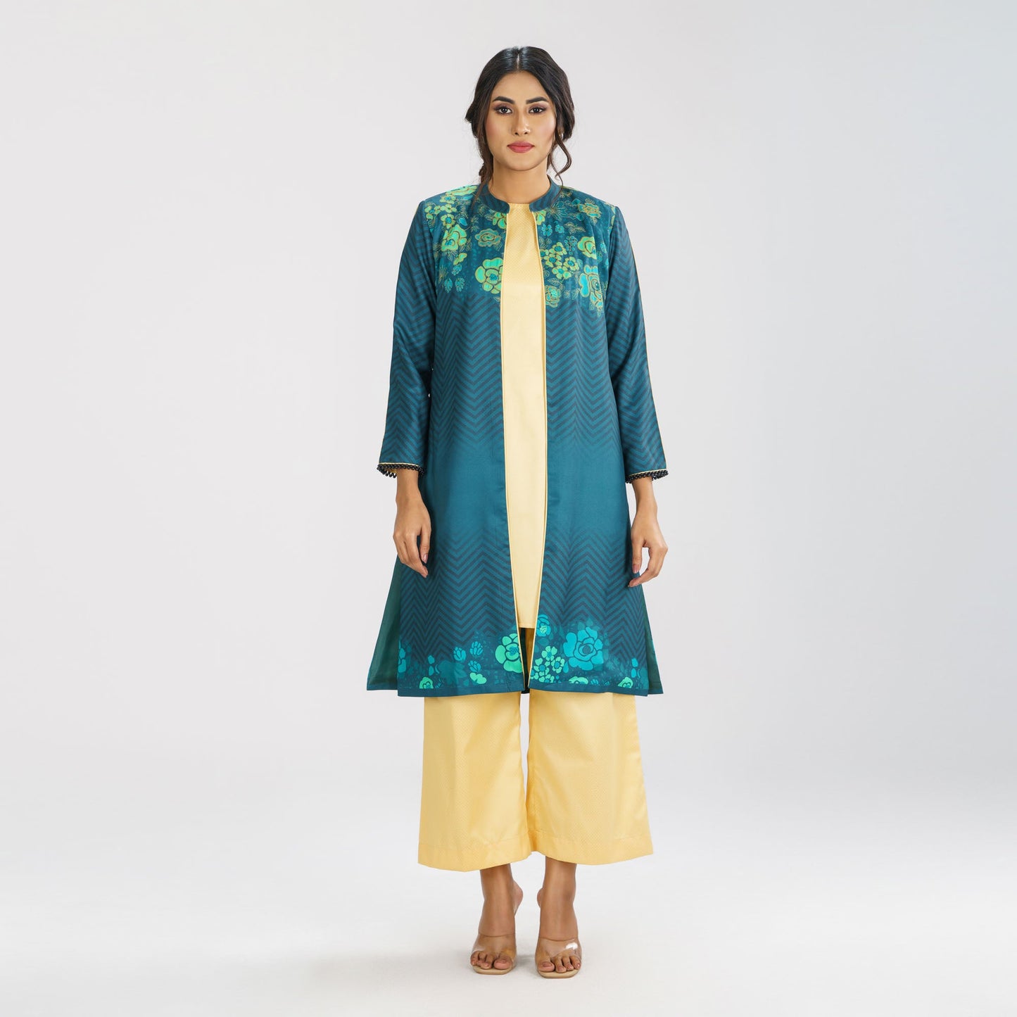 Women's Ethnic Mauve Three Piece