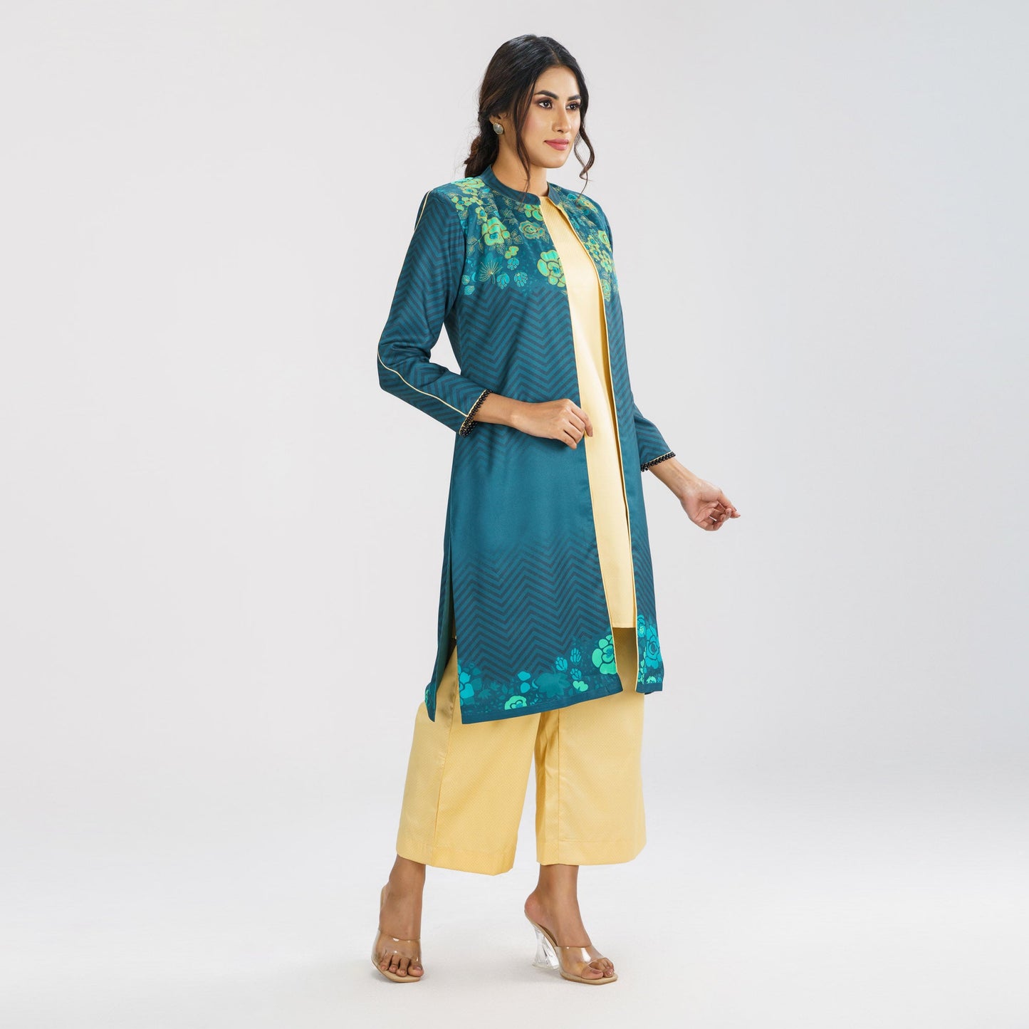 Women's Ethnic Mauve Three Piece