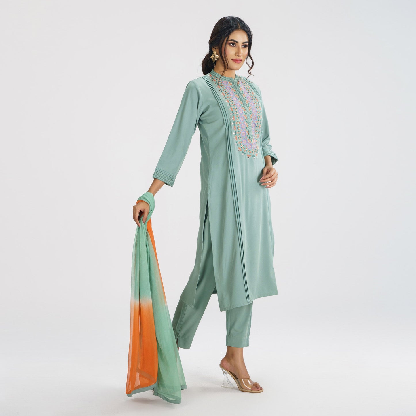 Womens Pistachio Green Three Pcs