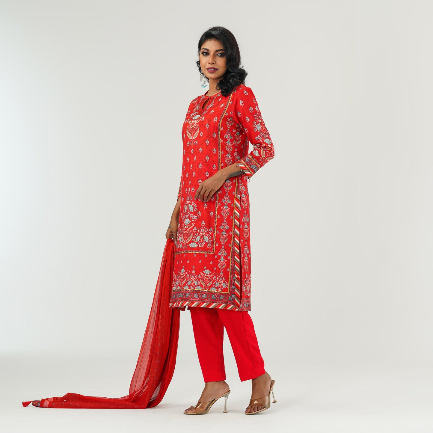 Womens Red Three Piece Set