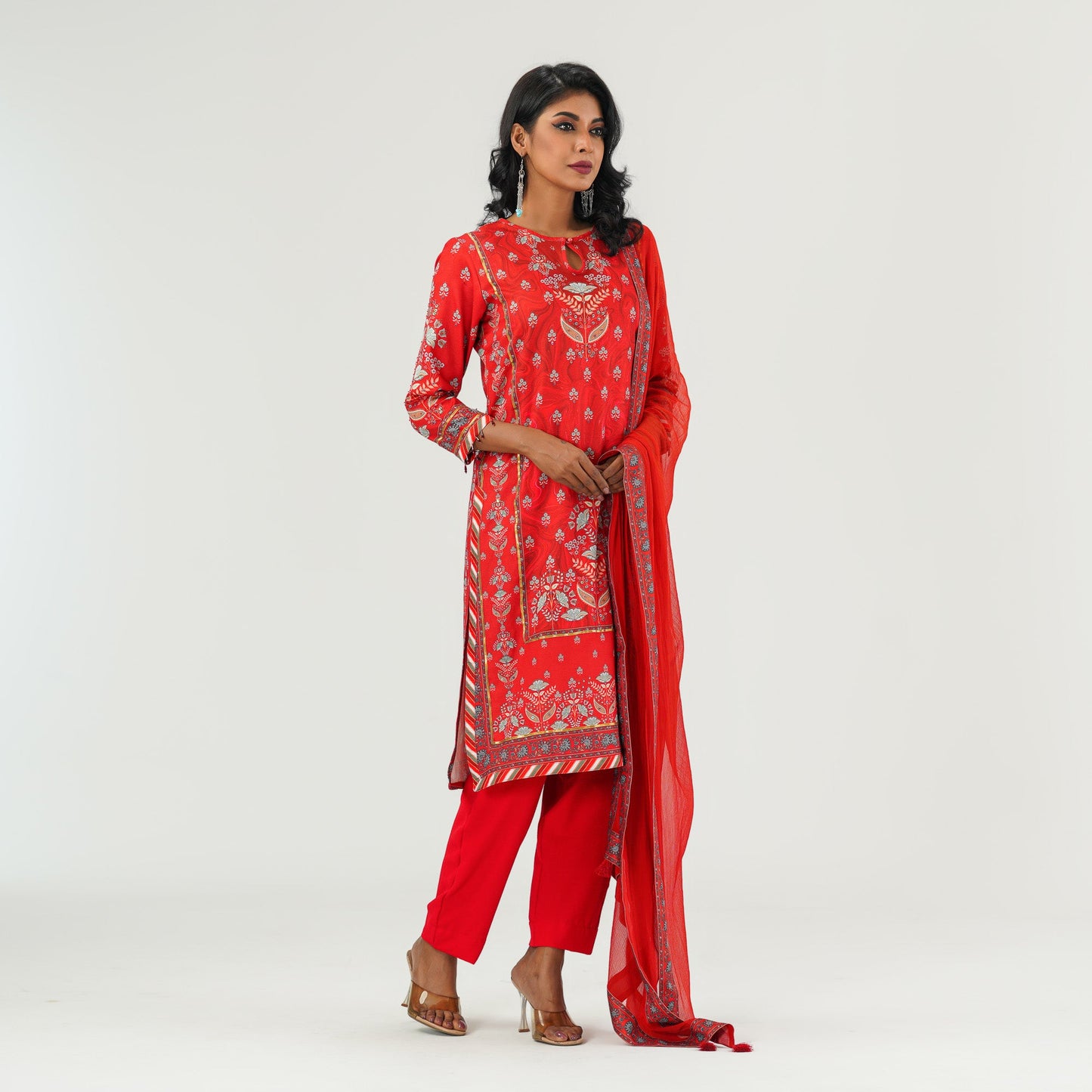 Womens Red Three Piece Set