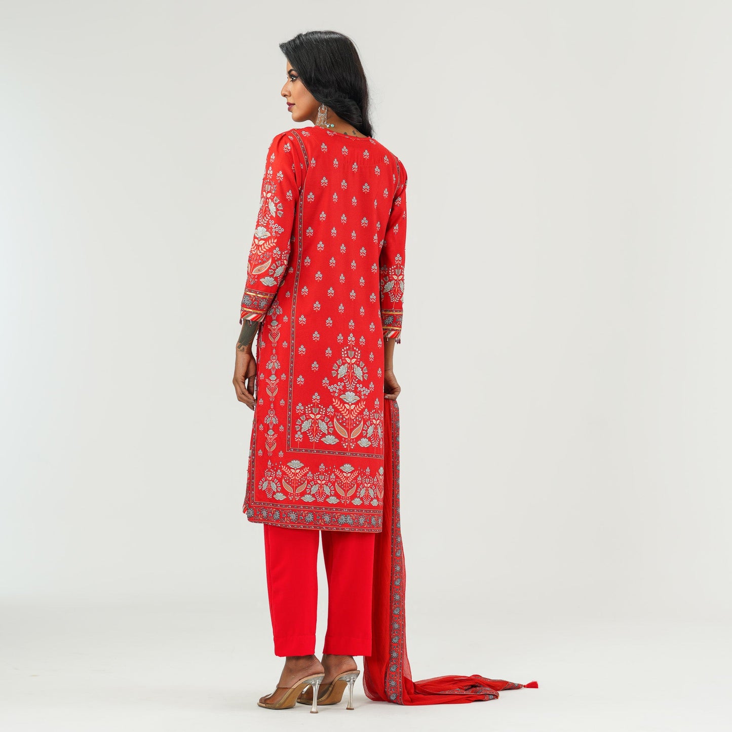 Womens Red Three Piece Set