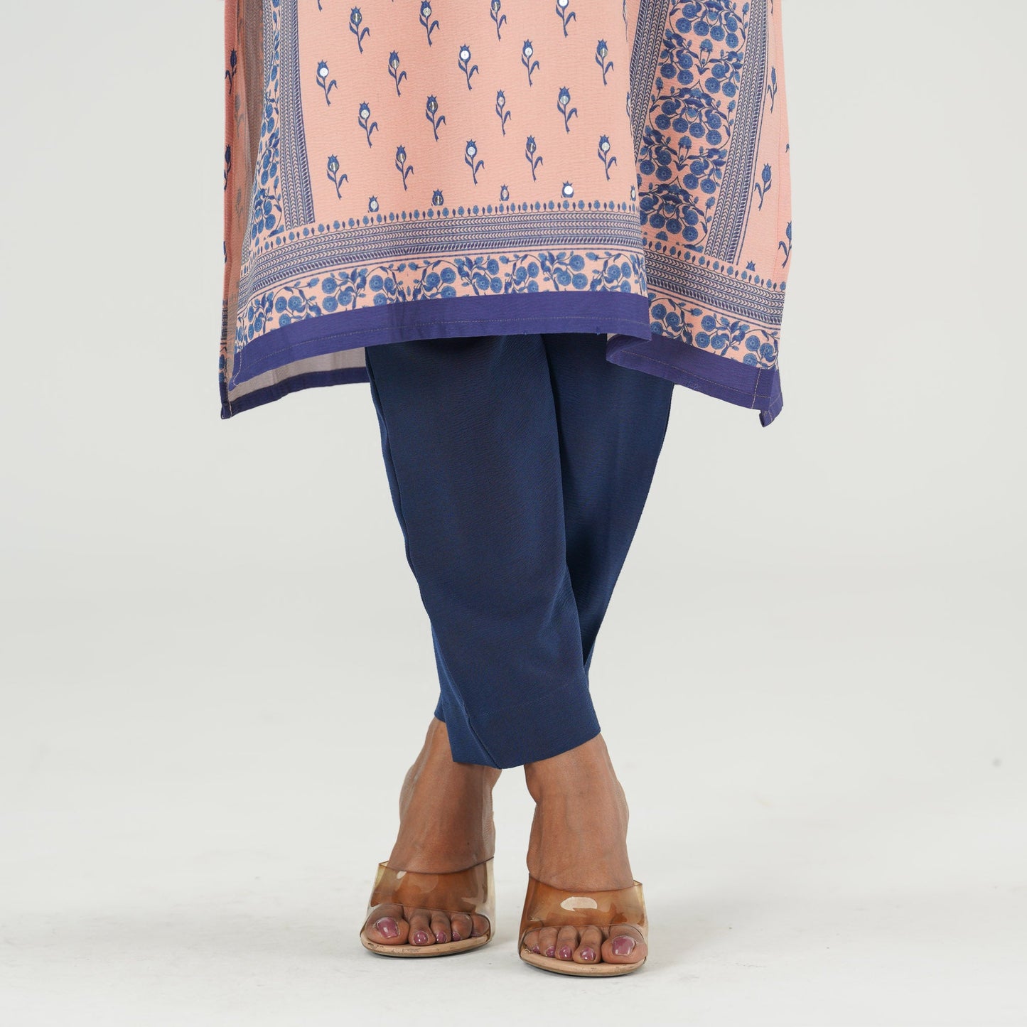 Womens Peach Blue Three Piece Set