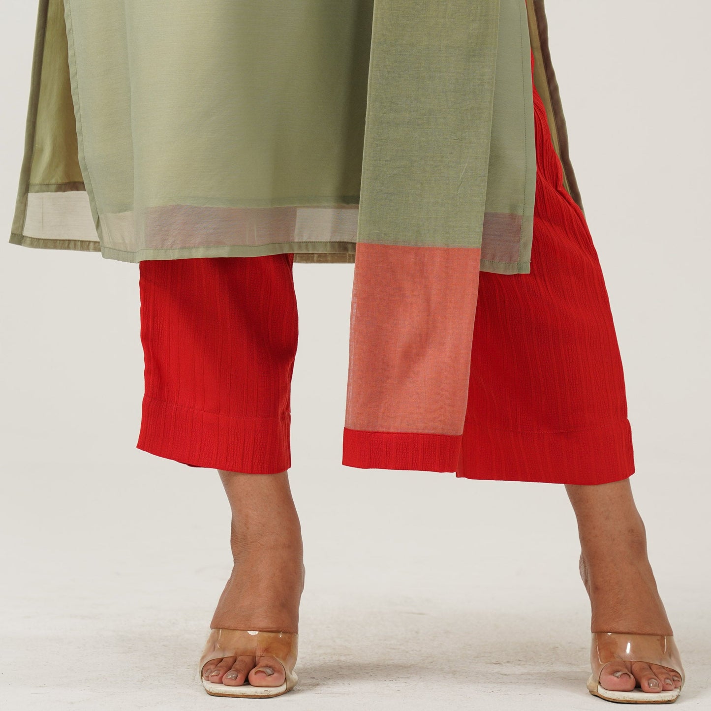 Women Green Ethnic Three Piece