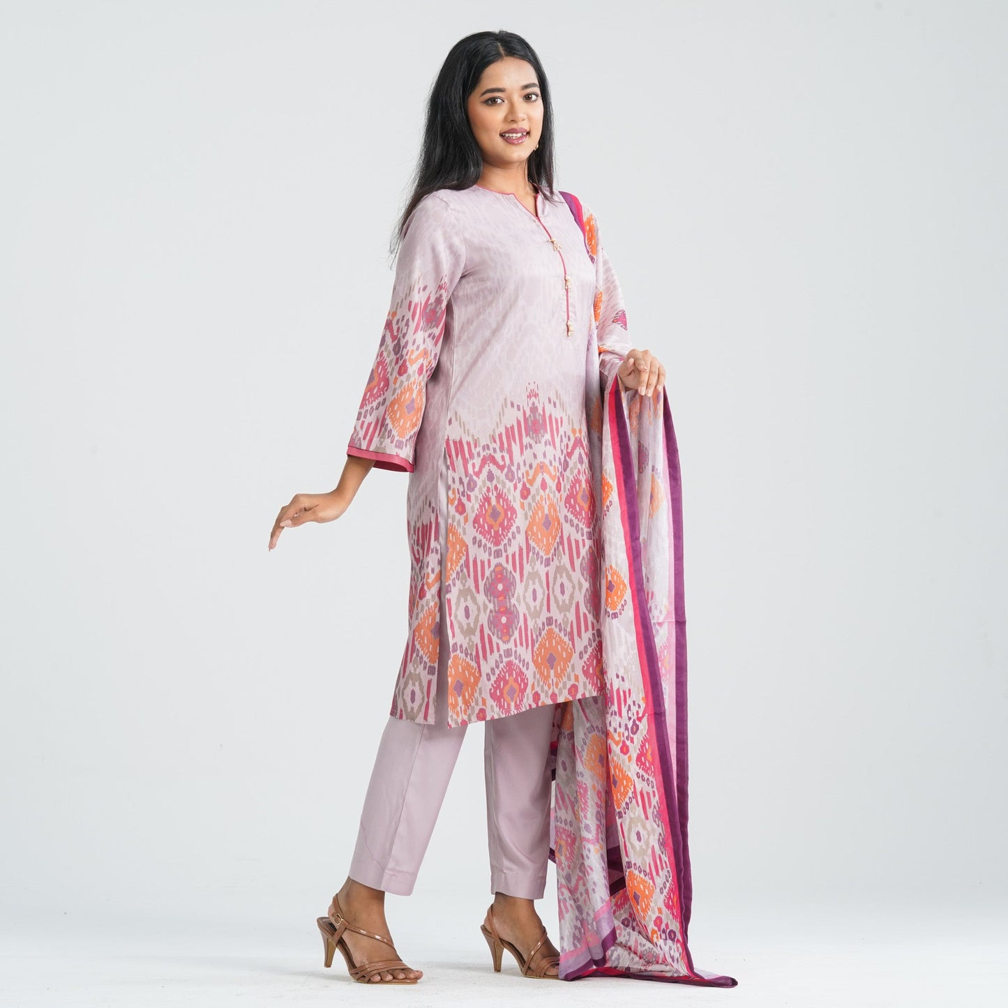 Women Blended Silk Three Piece Set