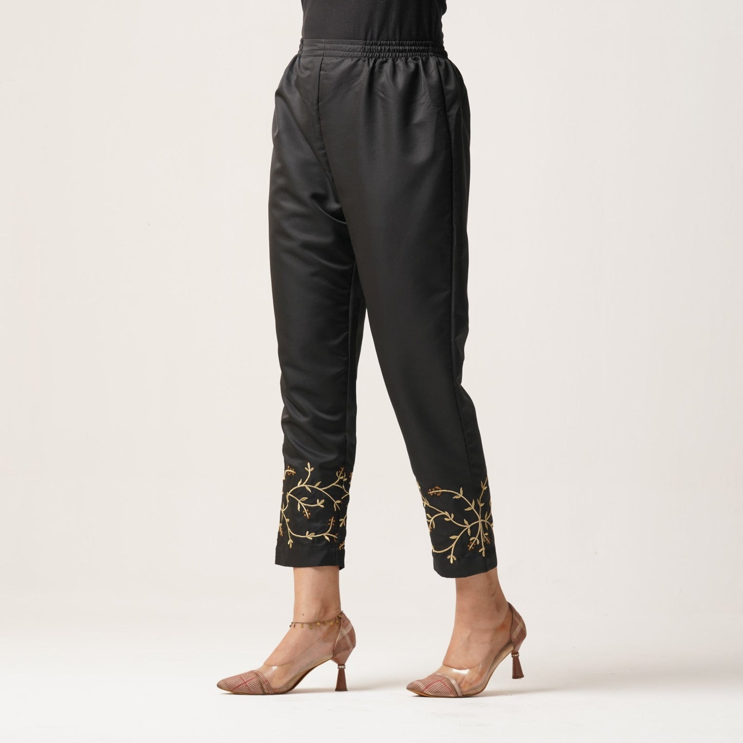 ETHNIC BOTTOM-BLACK