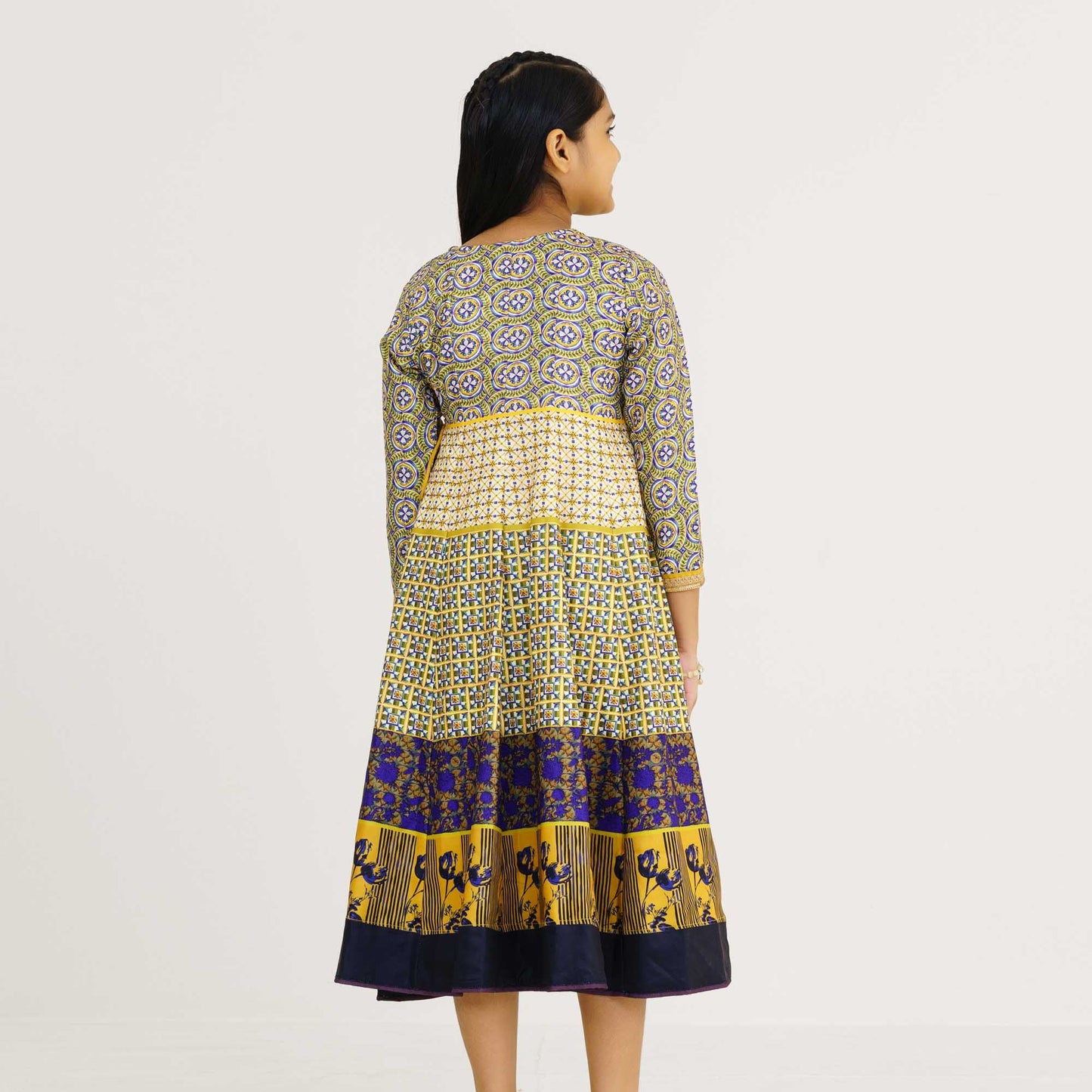 Girl's Yellow Ethnic Gown
