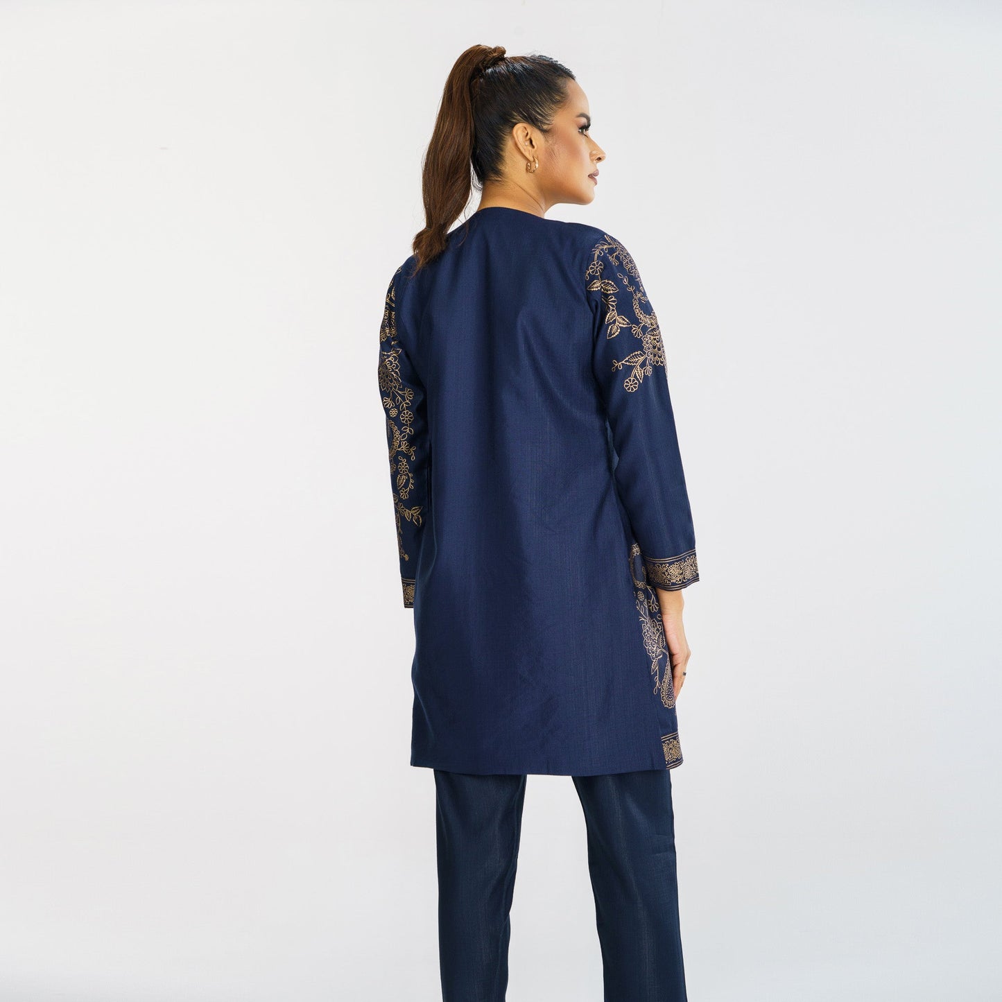Womens Ethnic Navy Jacket