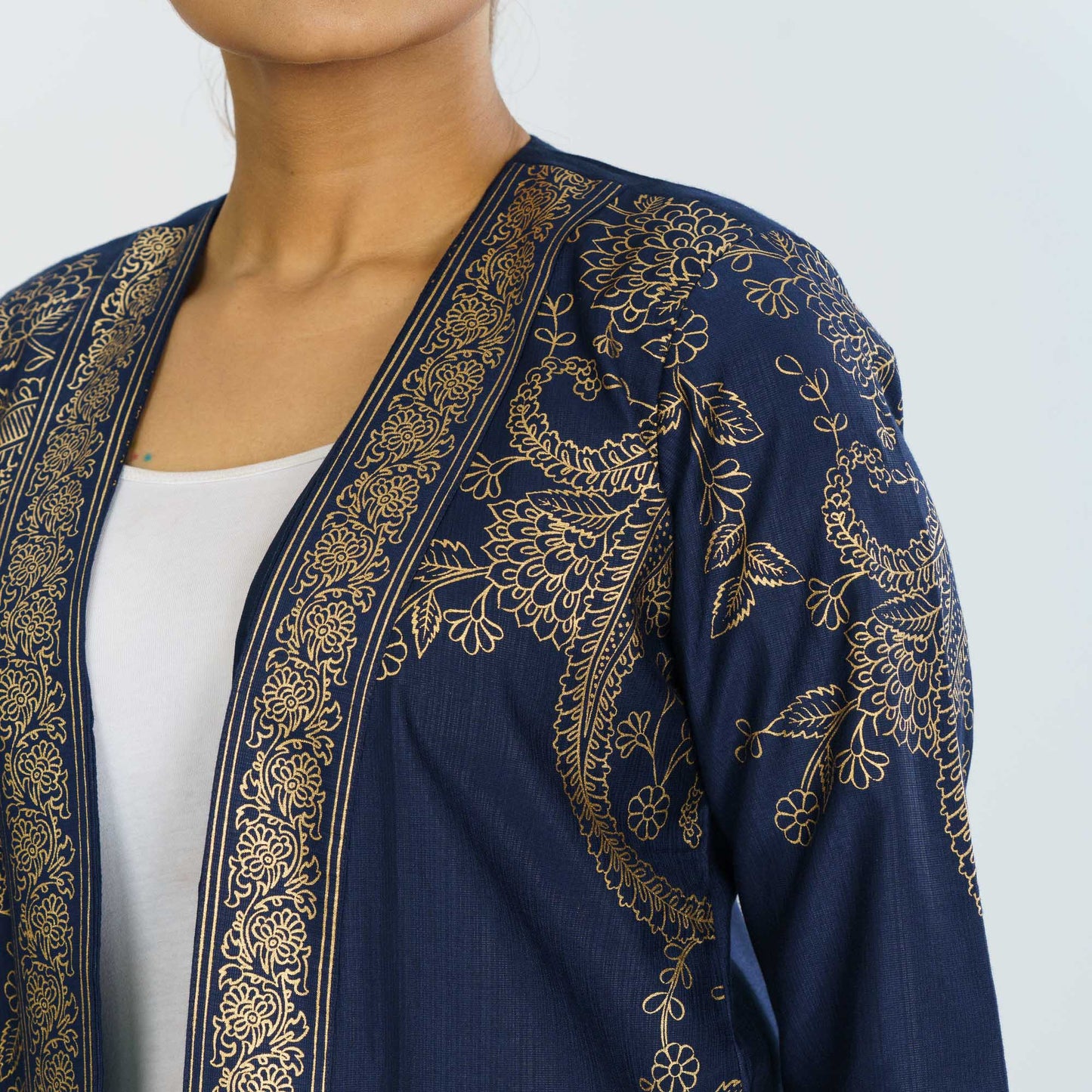 Womens Ethnic Navy Jacket