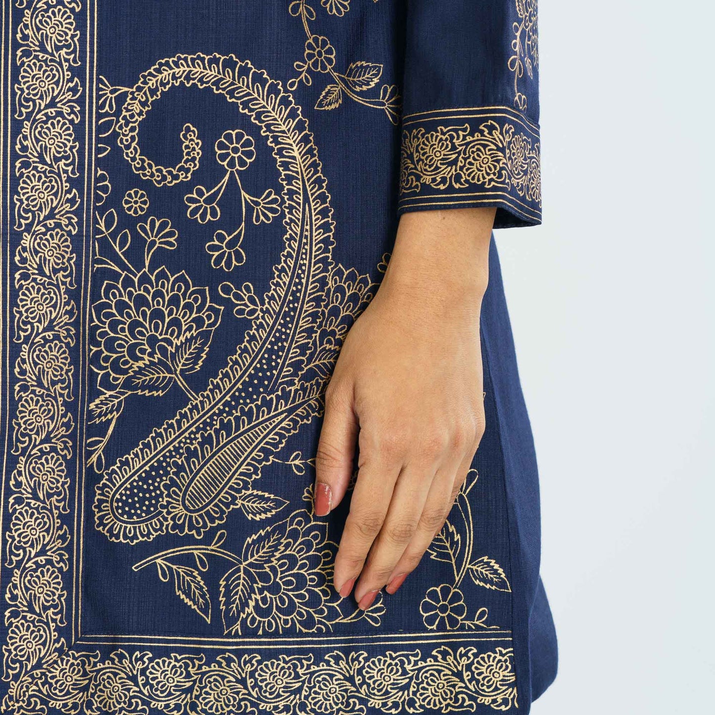 Womens Ethnic Navy Jacket
