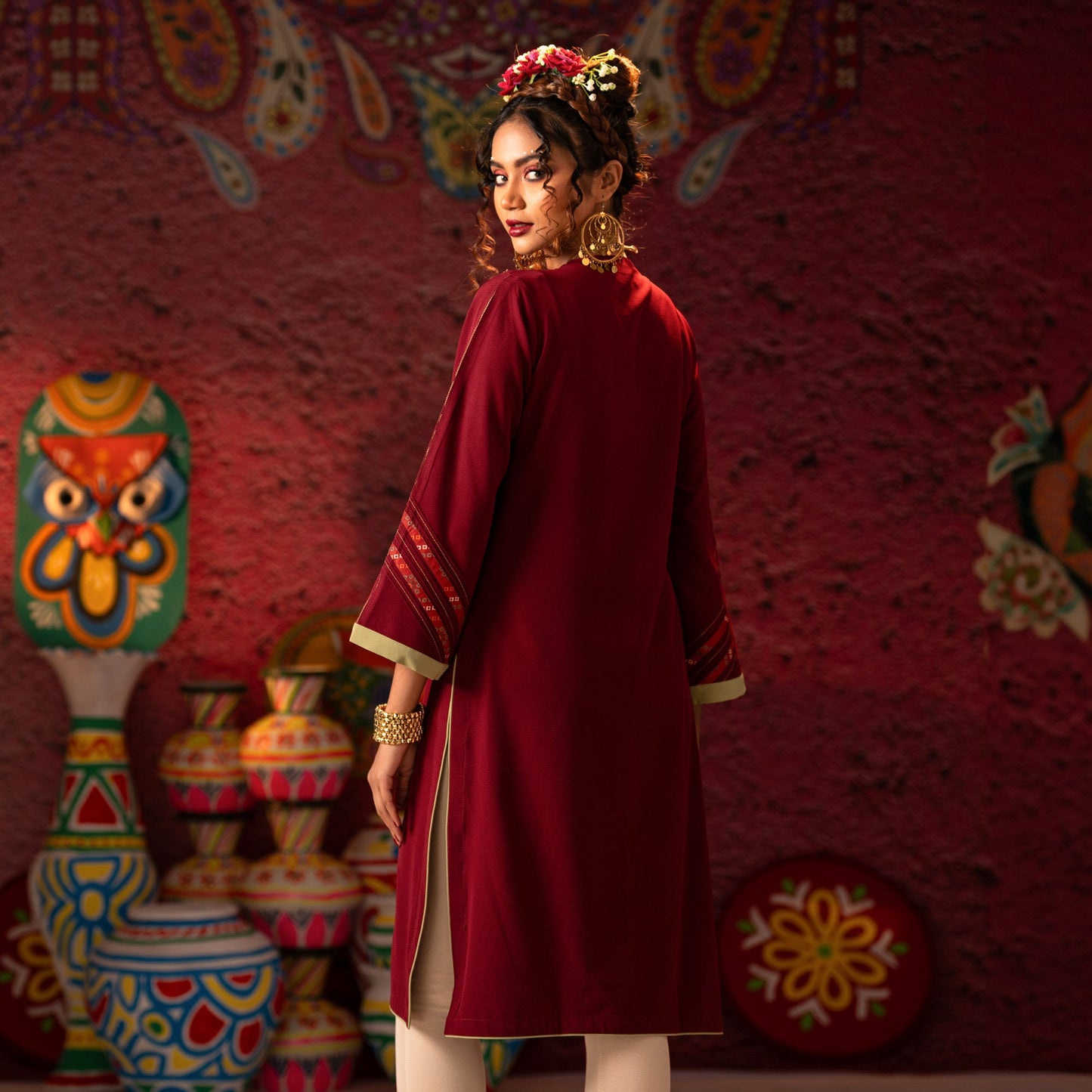 Womens Red Kurti