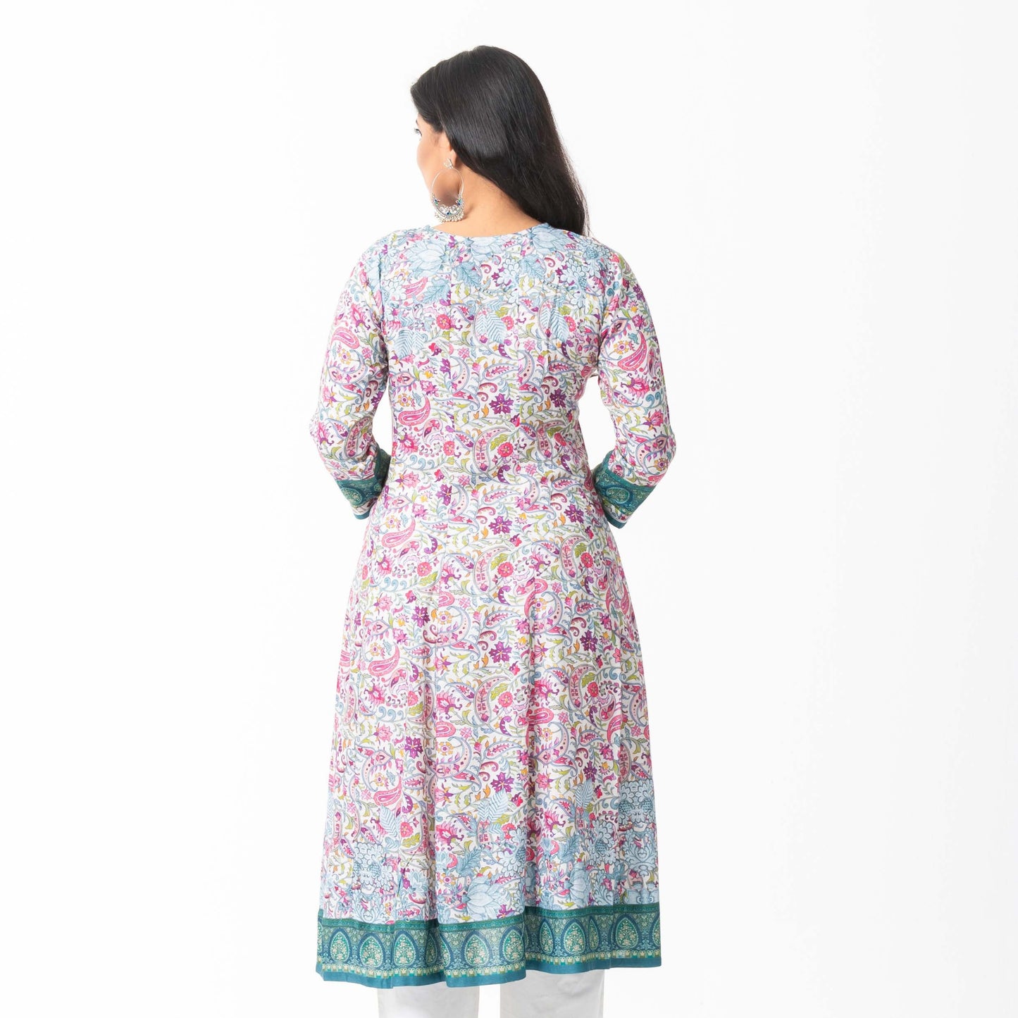 ETHNIC AVERAGE KURTI-DUSTY PRINT