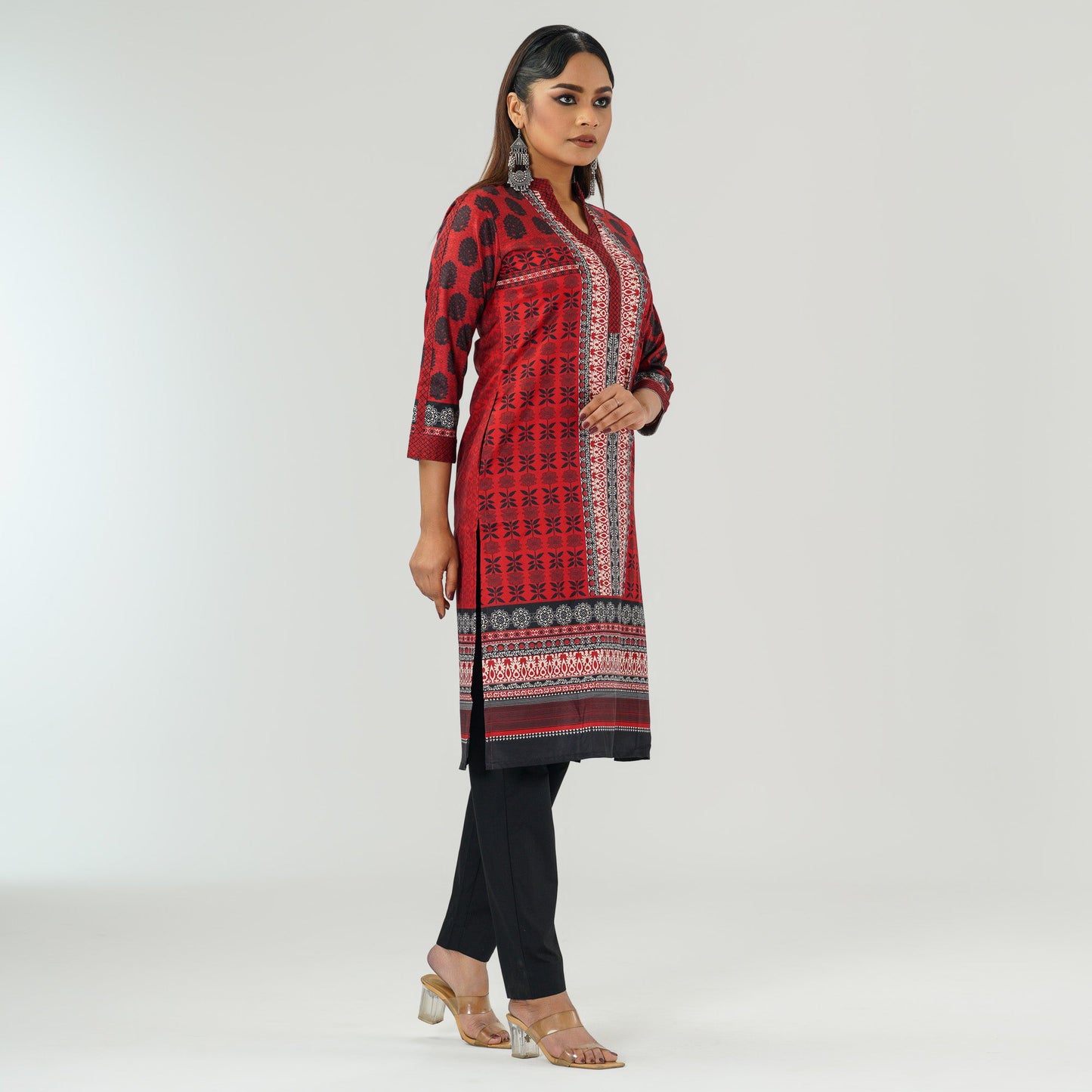 Ethnic Maroon Average Kurti