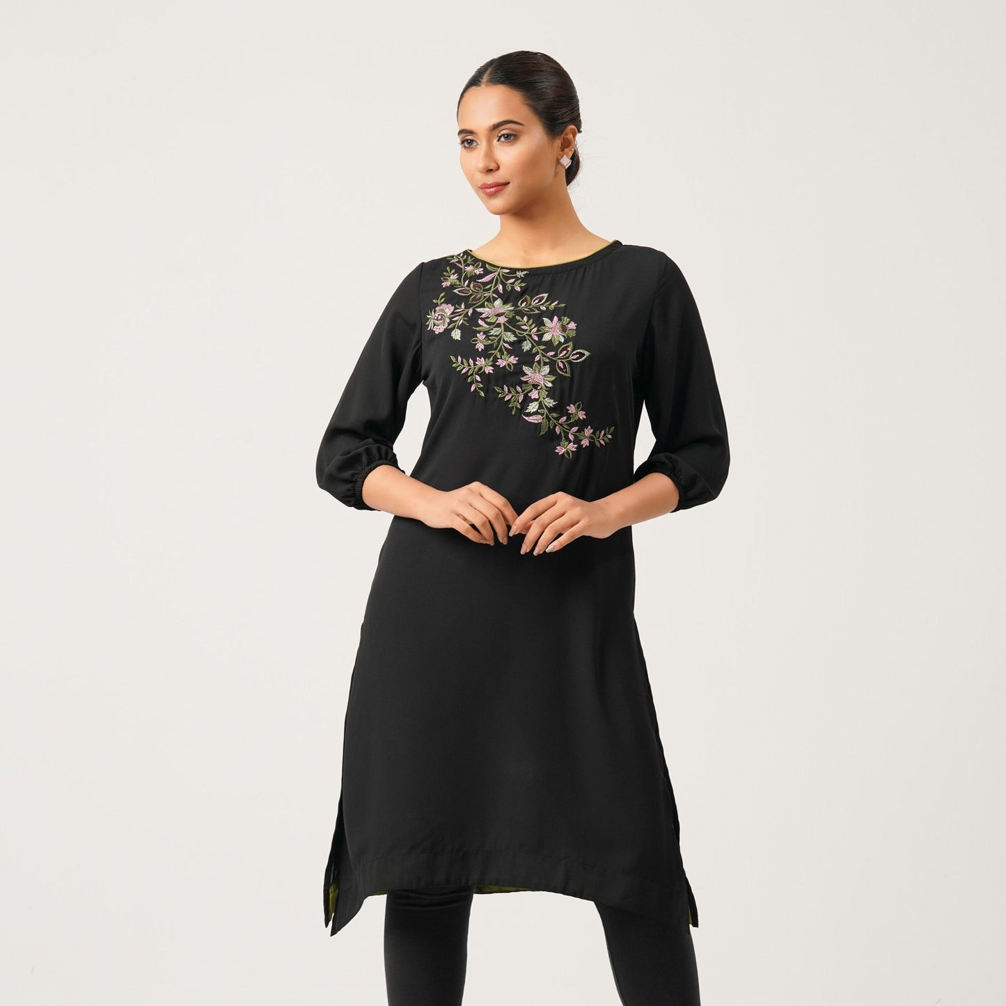 Womens Black Kurti