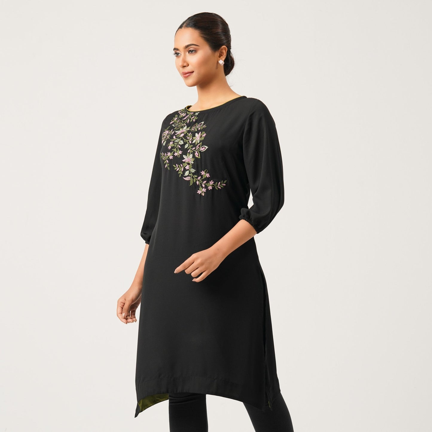 Womens Black Kurti