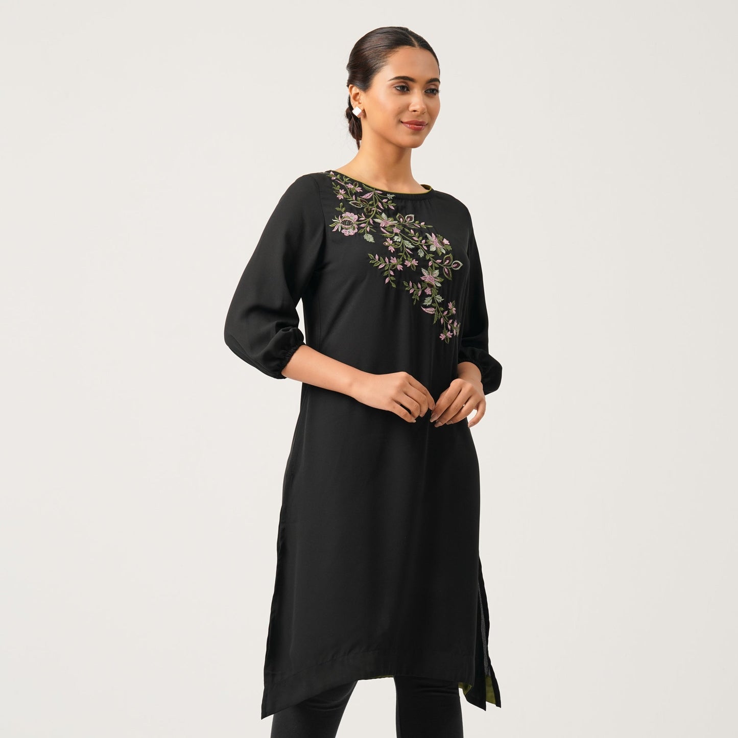 Womens Black Kurti