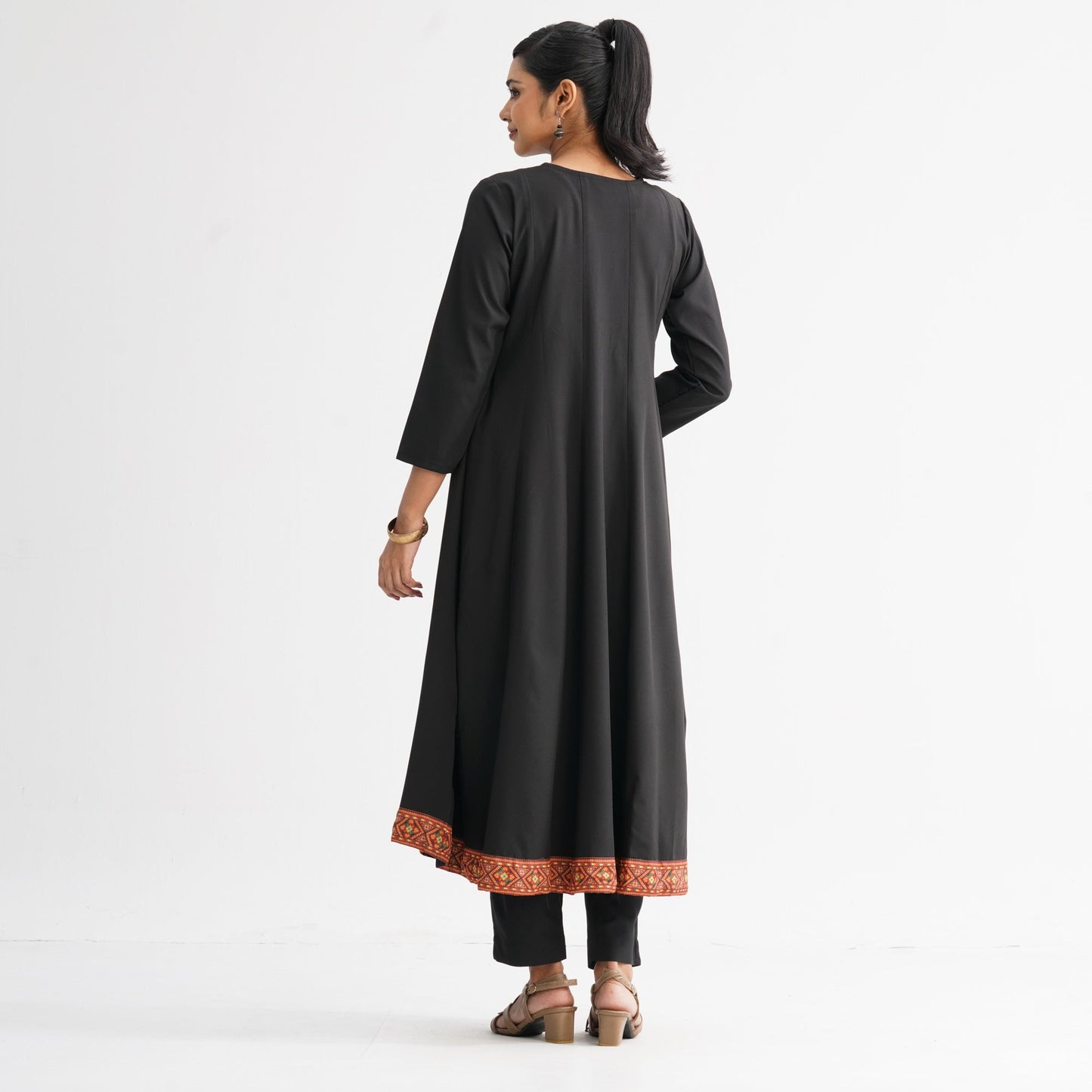 Women’s Premium Black Anarkali Kurti