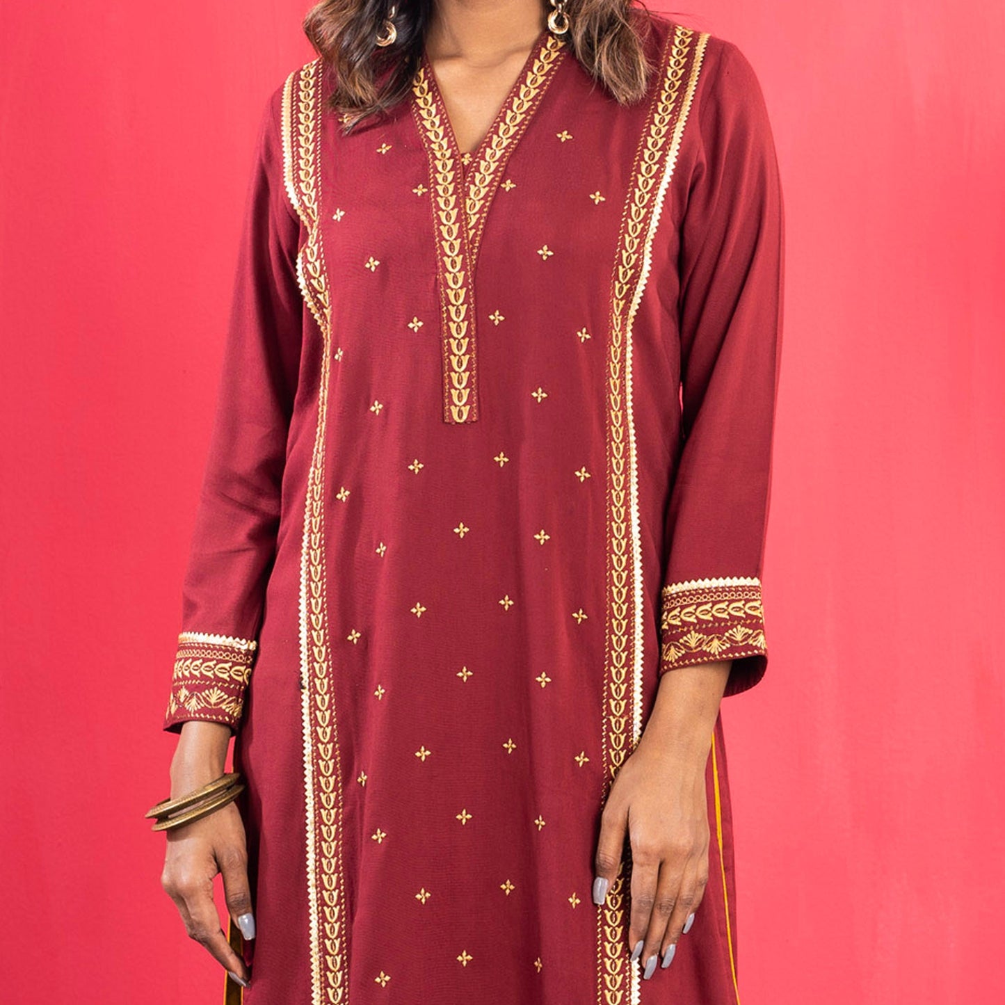 Ladies Kurti- Maroon