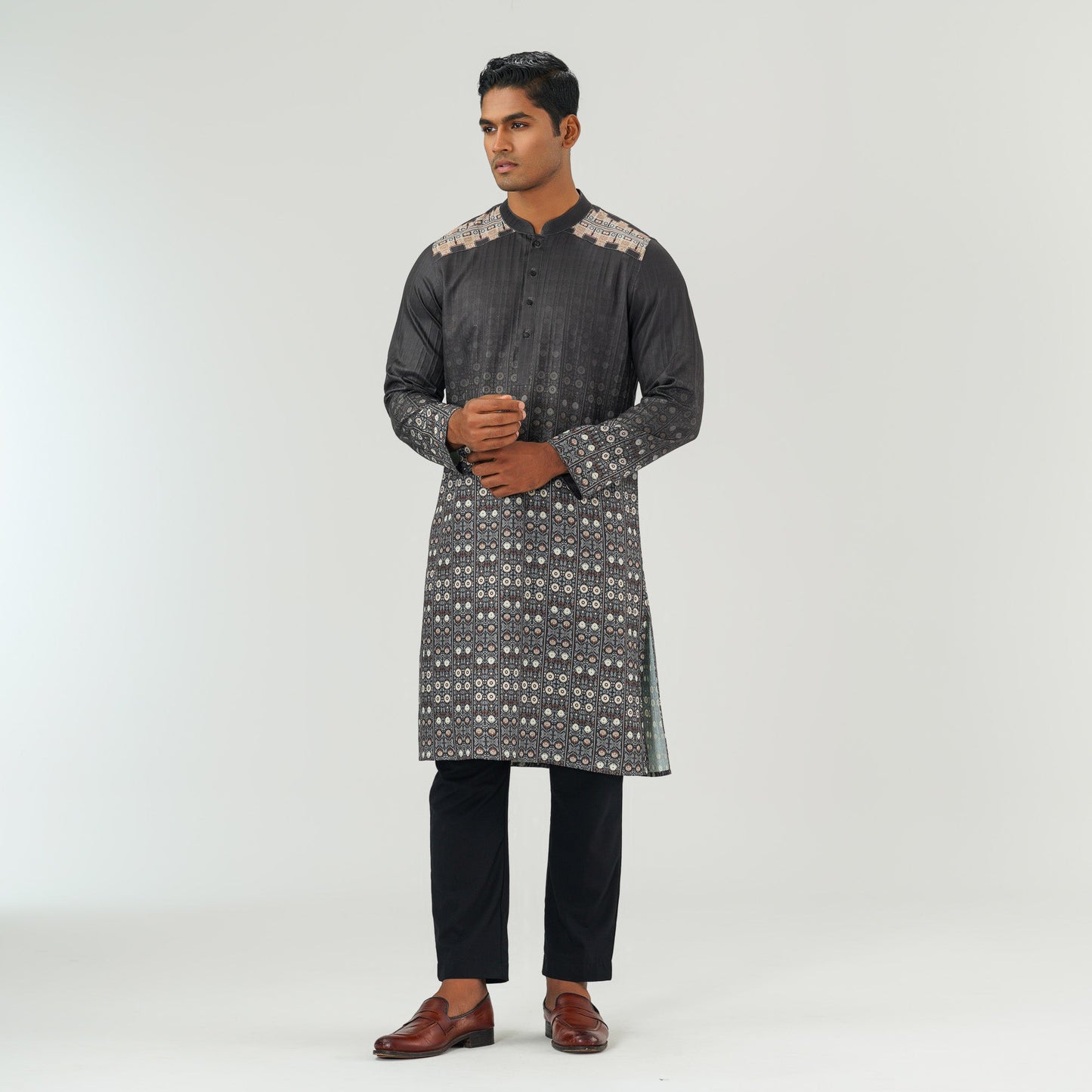 Mens Army Green Panjabi