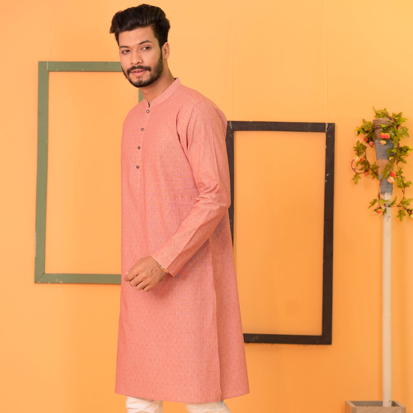 Mens Panjabi- Brick Red