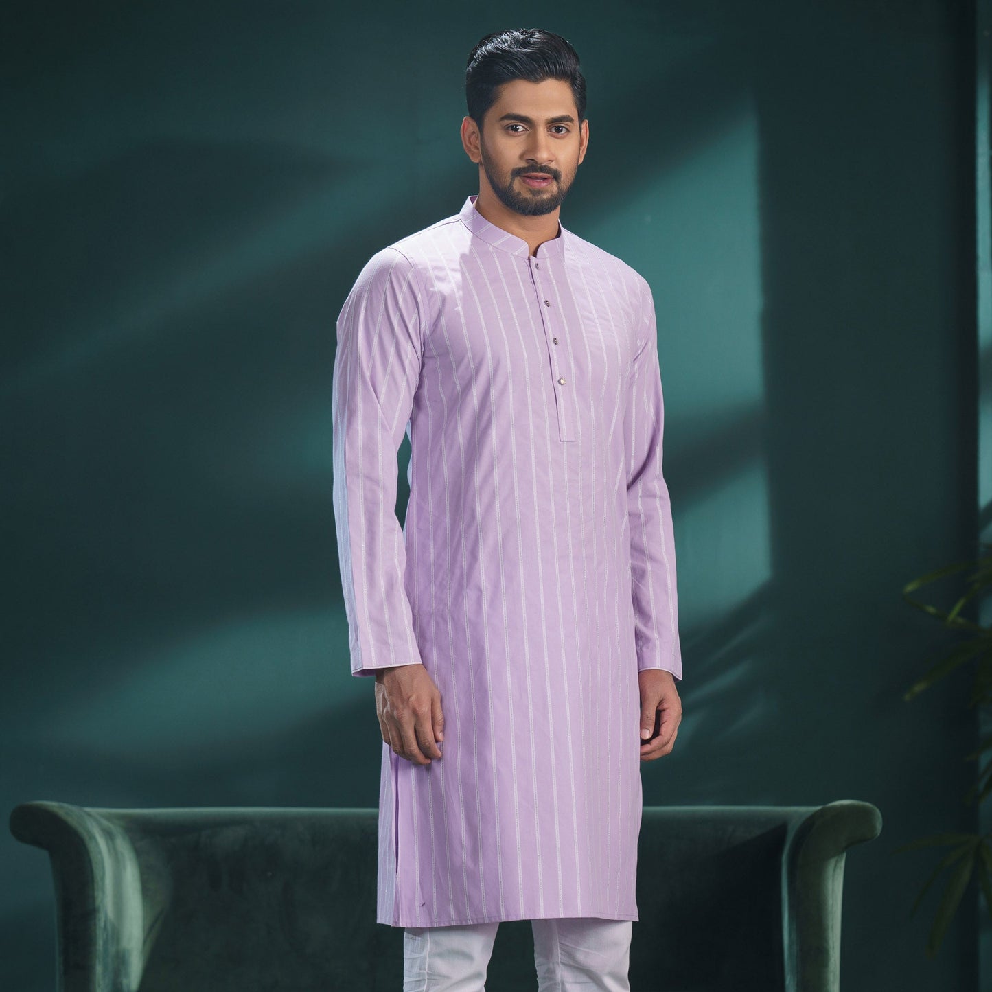 Mens Lavender Basic Panjabi