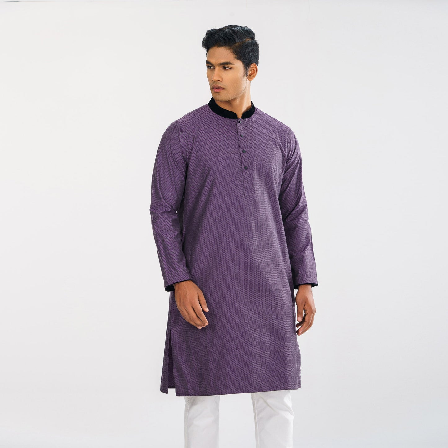Mens Purple Basic Panjabi