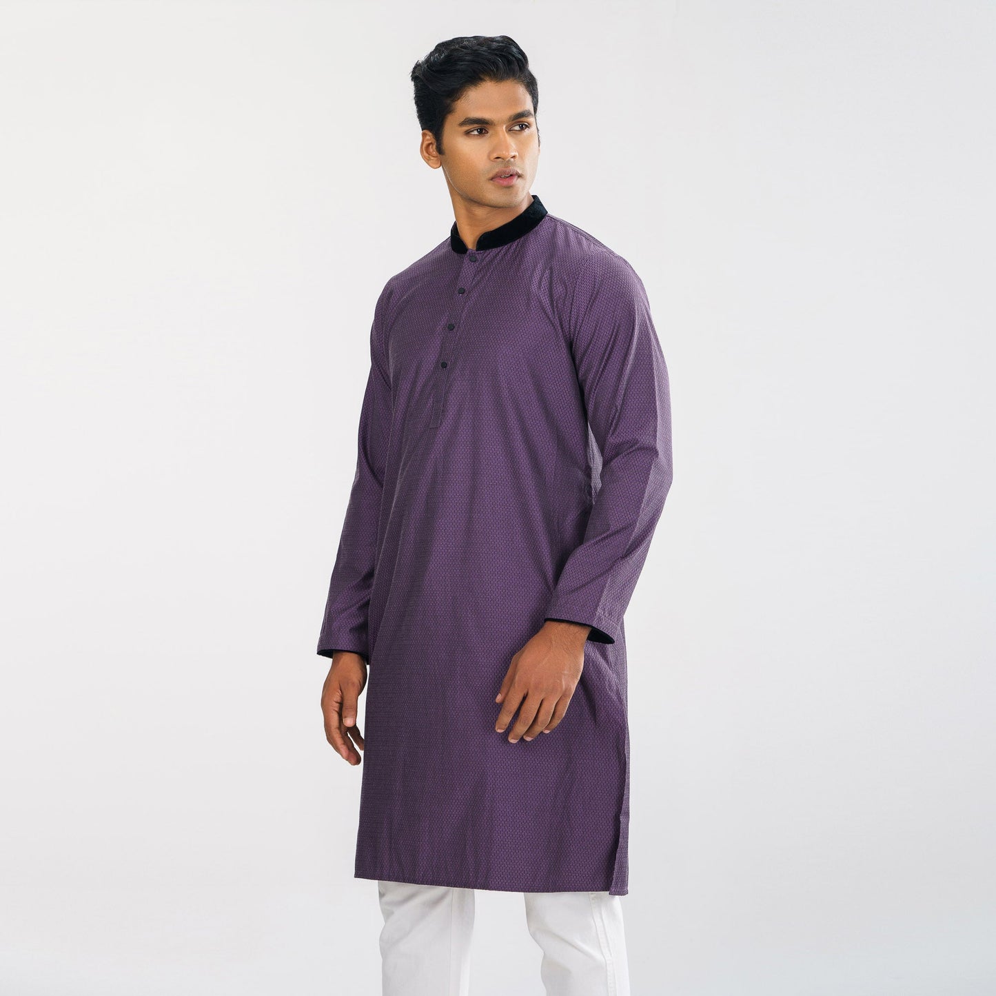 Mens Purple Basic Panjabi