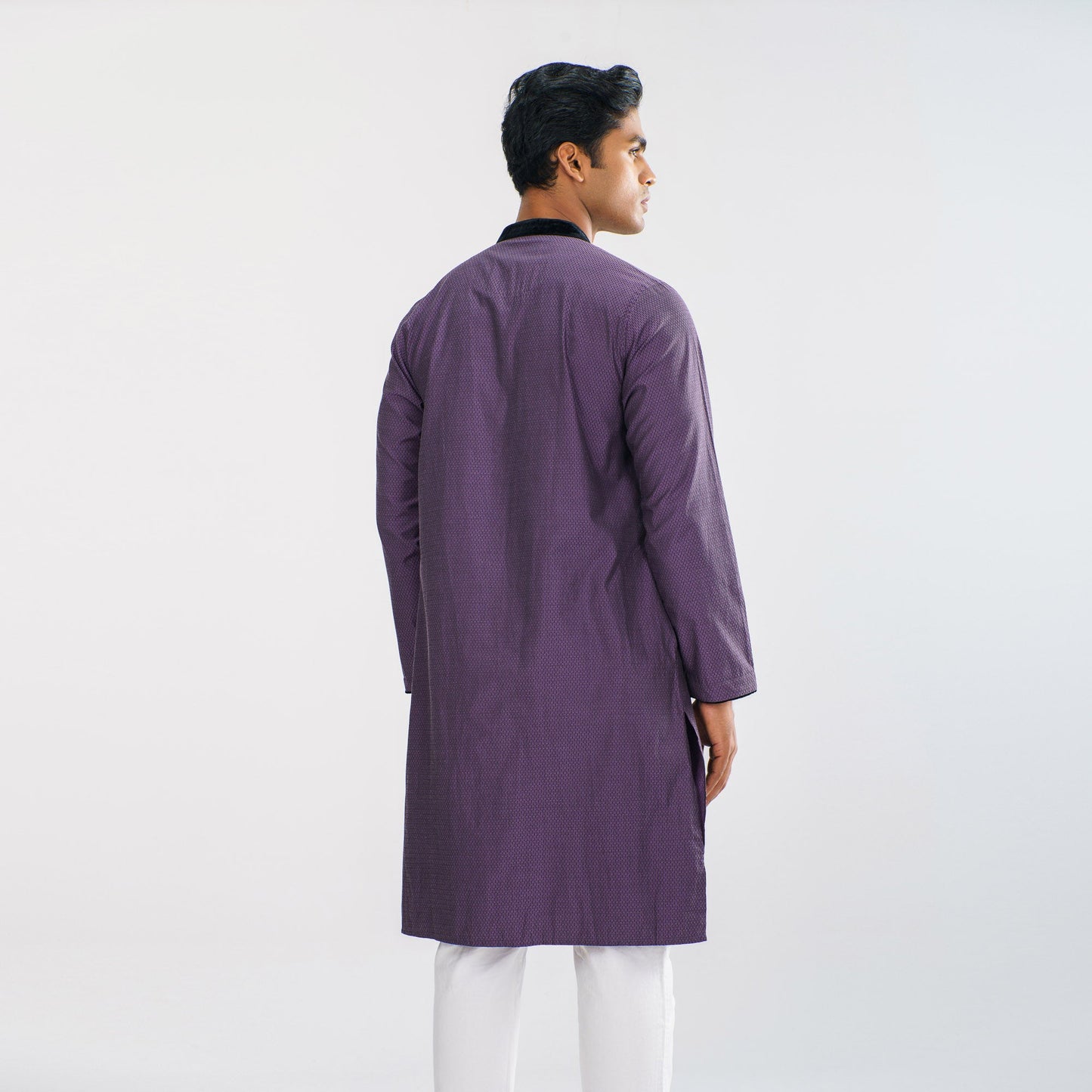 Mens Purple Basic Panjabi