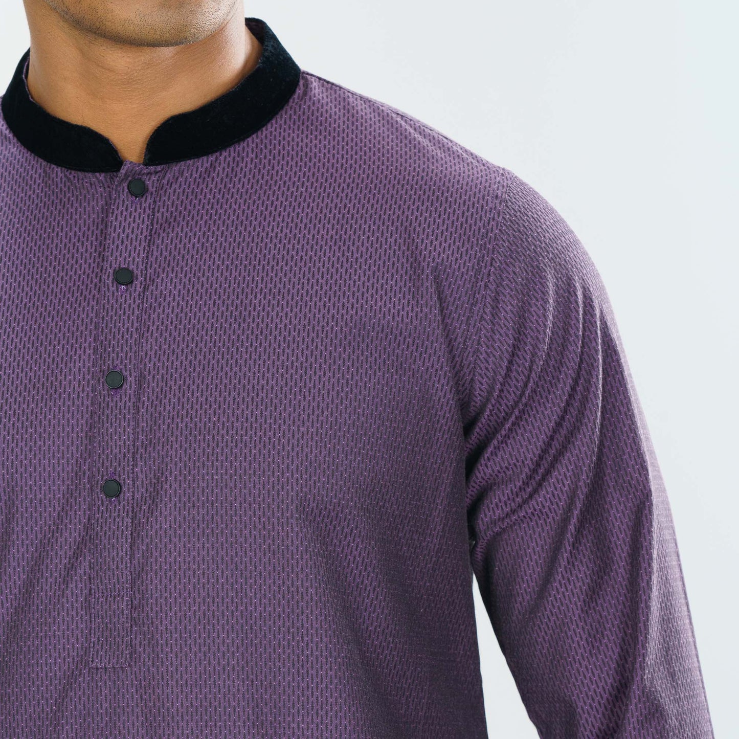 Mens Purple Basic Panjabi