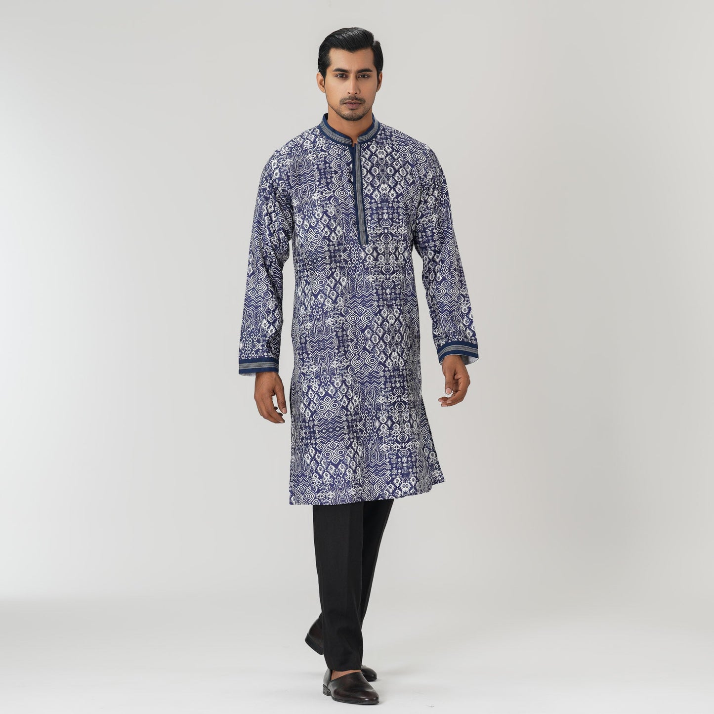 Mens Navy Blue Panjabi