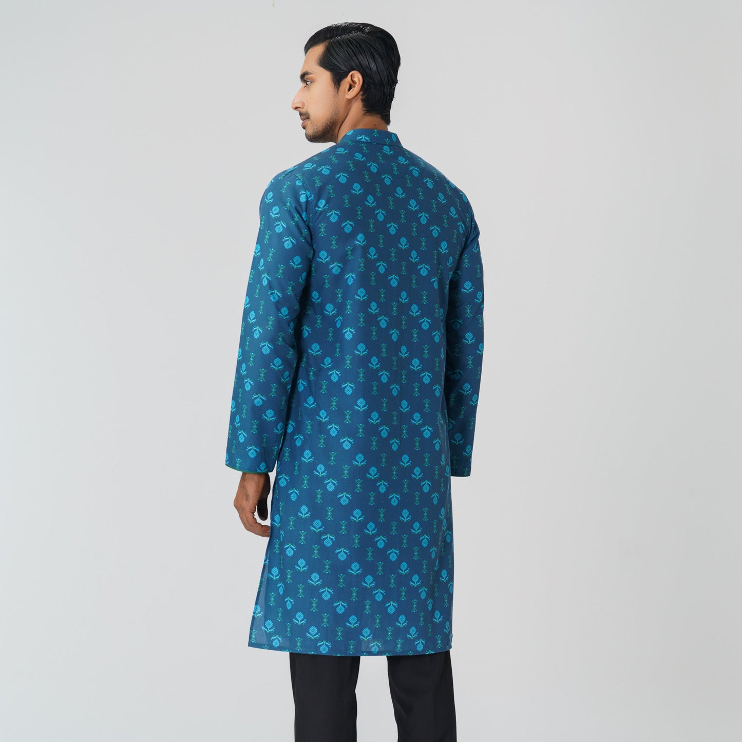 Mens Blue Basic Panjabi