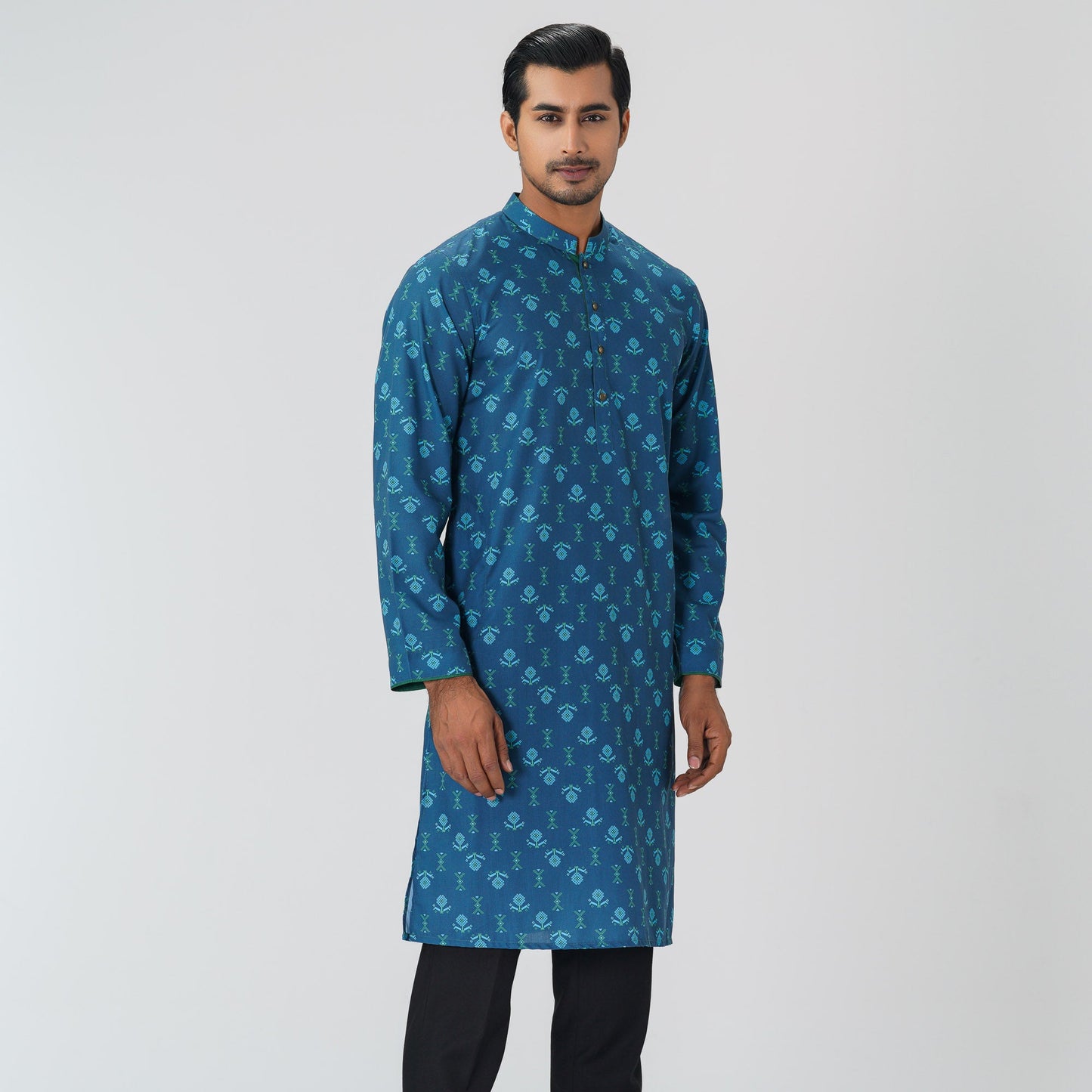Mens Blue Basic Panjabi