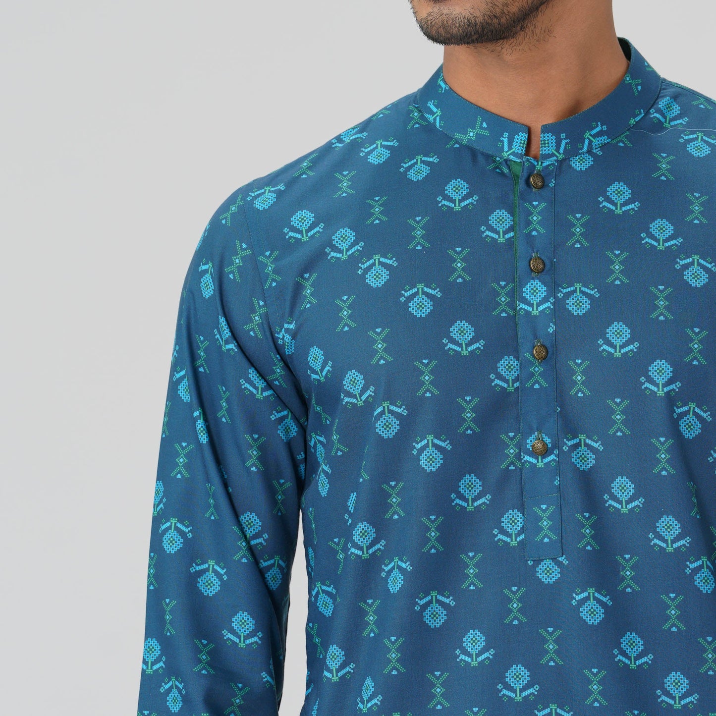Mens Blue Basic Panjabi