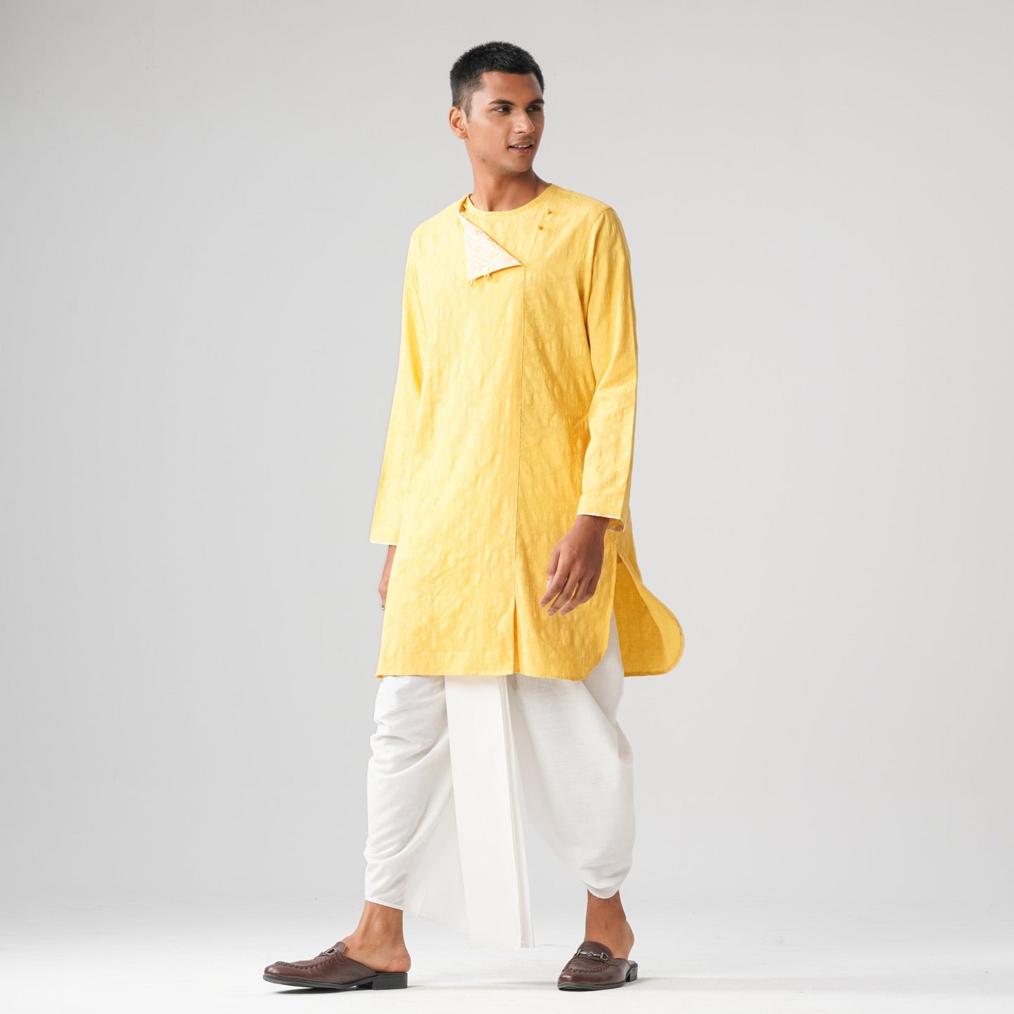 Mens Yellow Panjabi