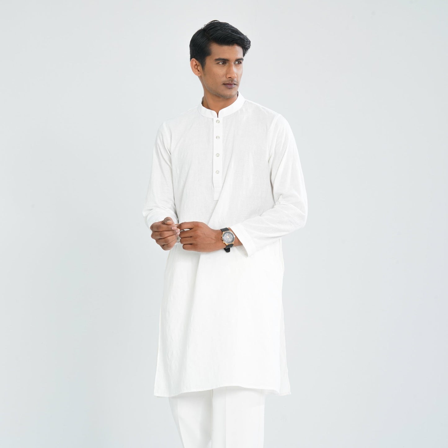 Men's White Panjabi