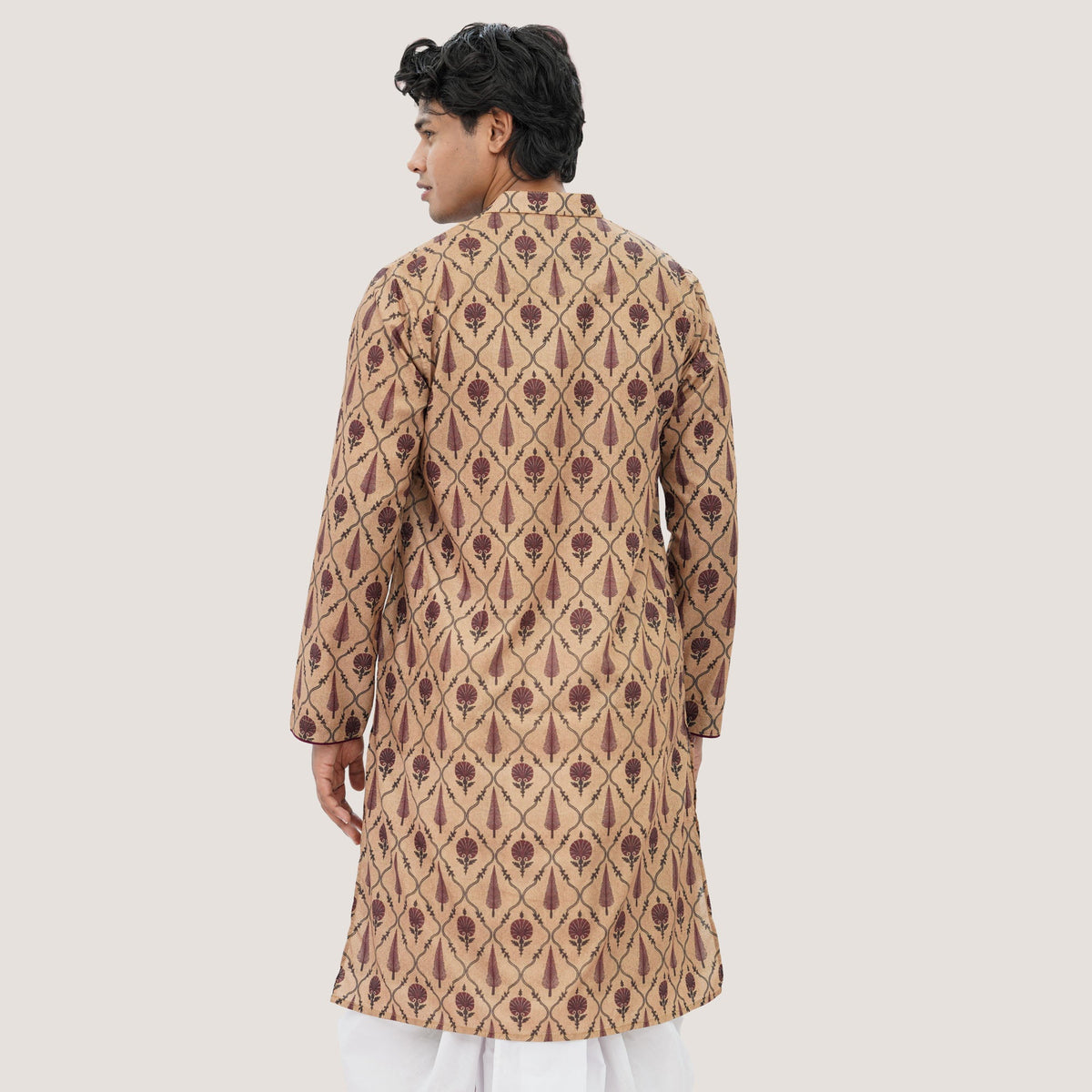 Mens Beige Panjabi