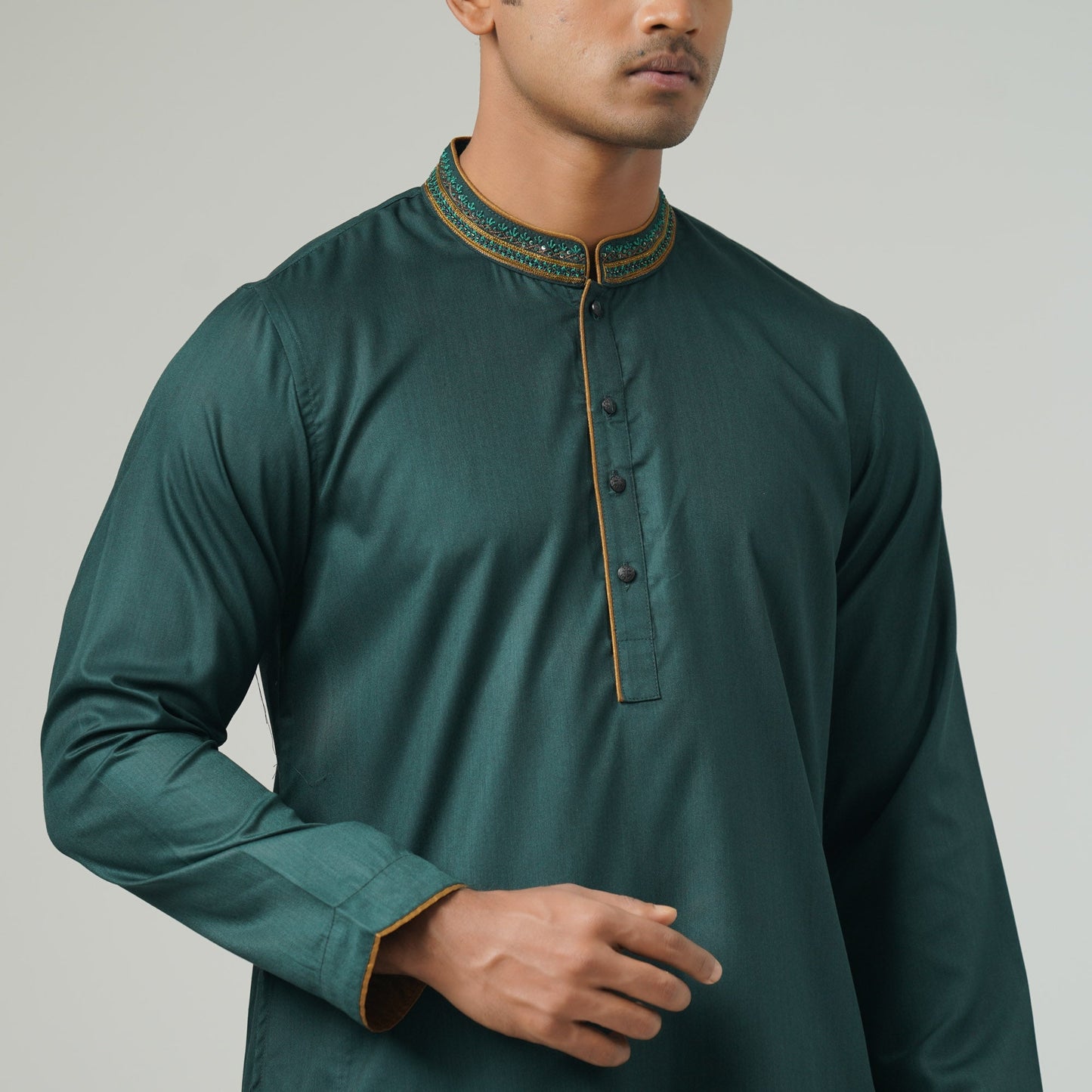 Mens Green Karchupi Panjabi