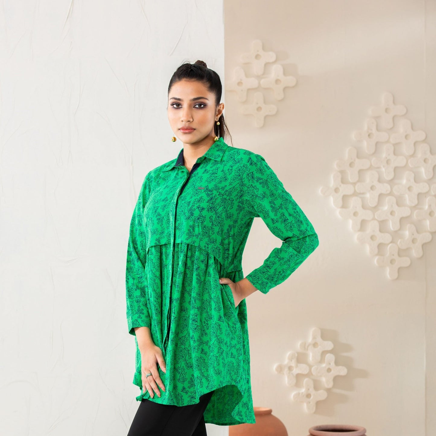 Women’s Green Ethnic Tunic