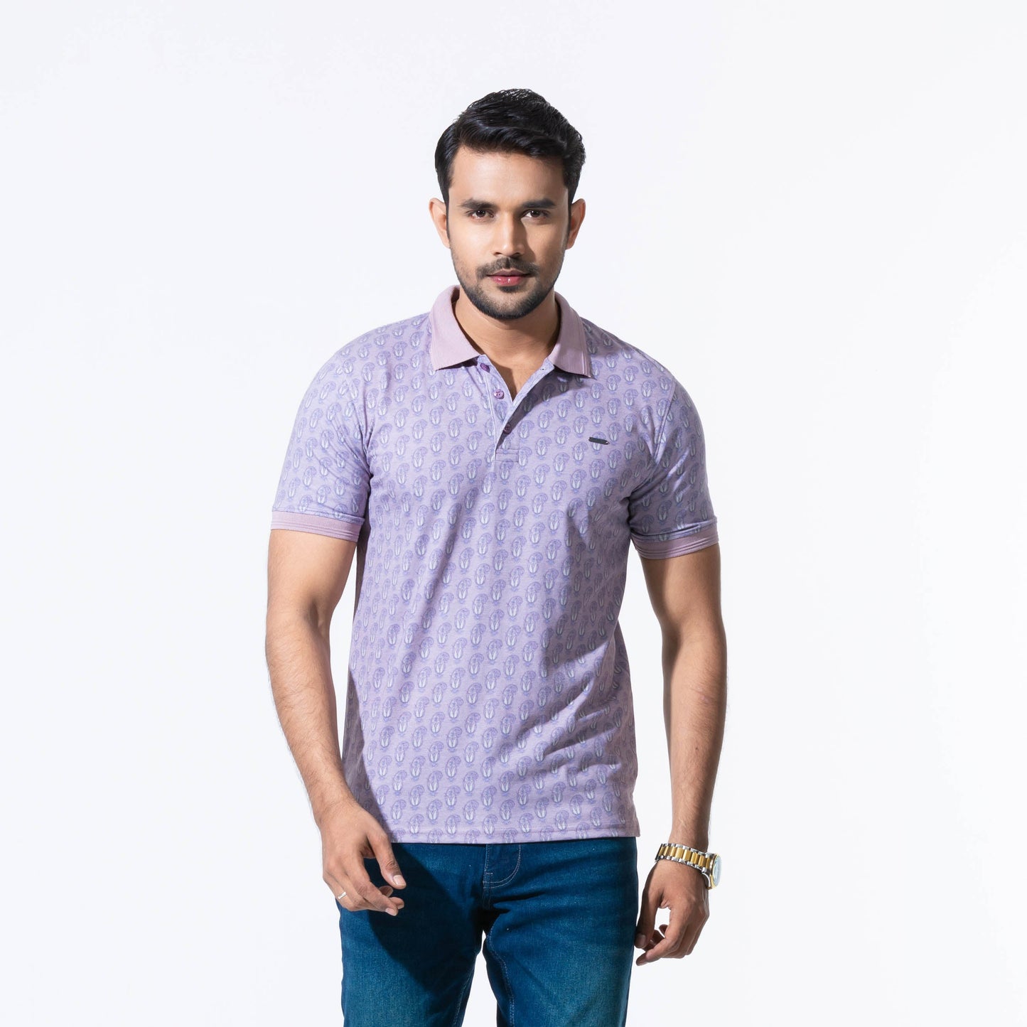 Mens Dusty Pink Polo