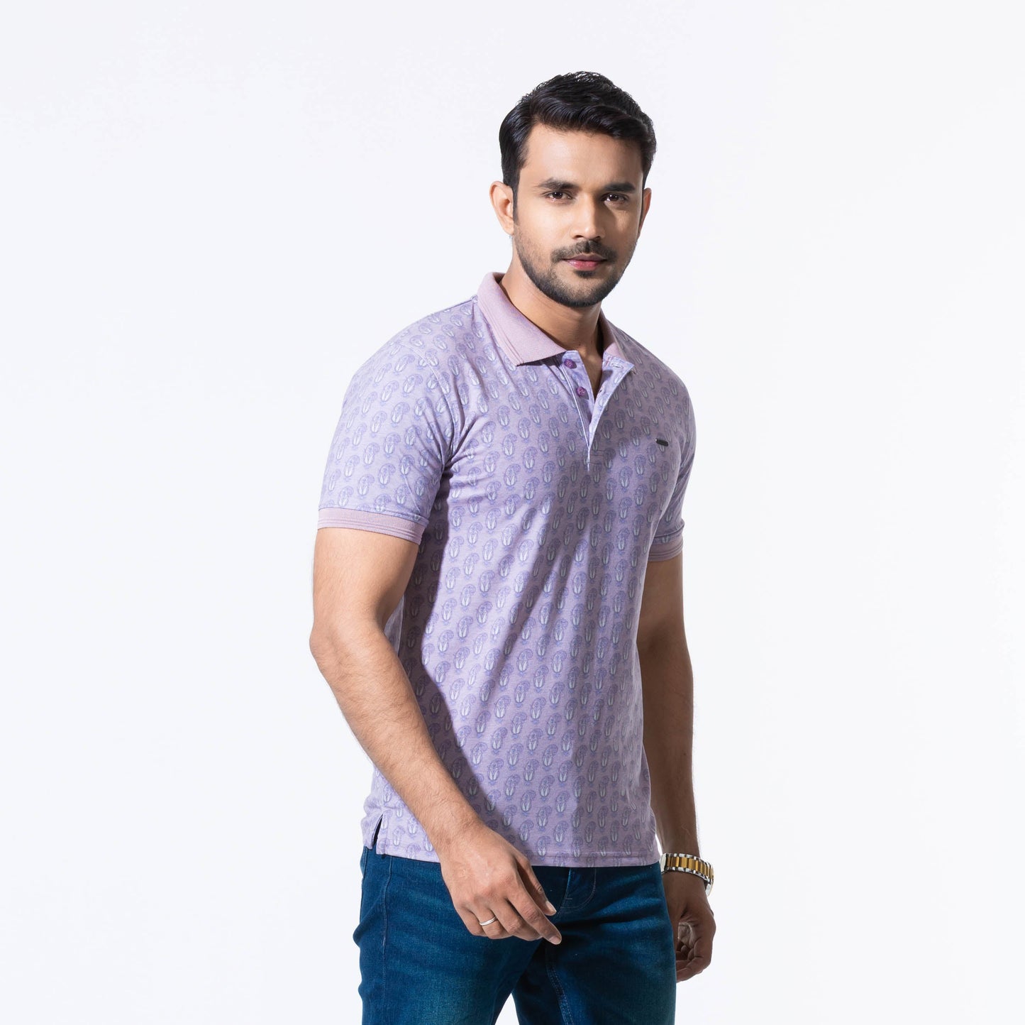 Mens Dusty Pink Polo