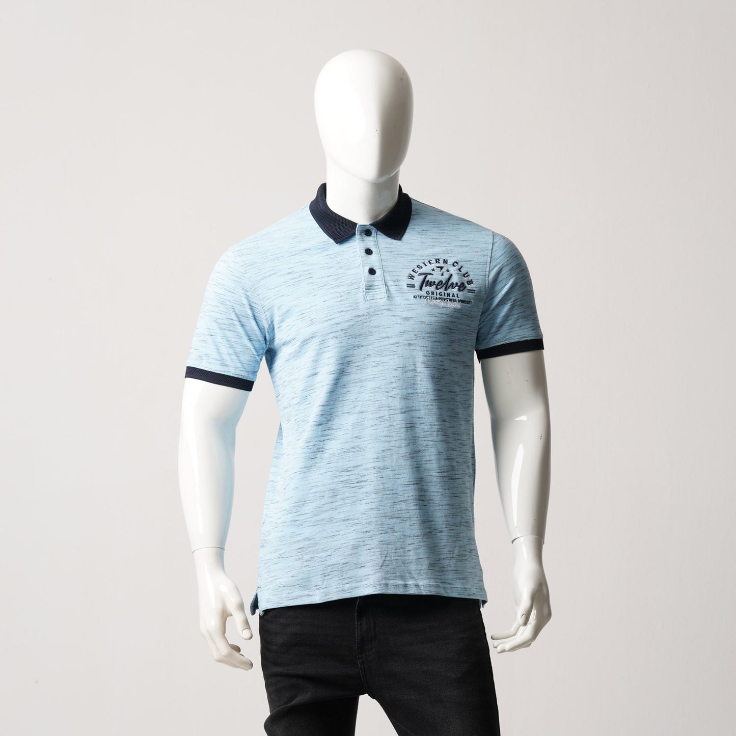 Mens Sky Blue Polo