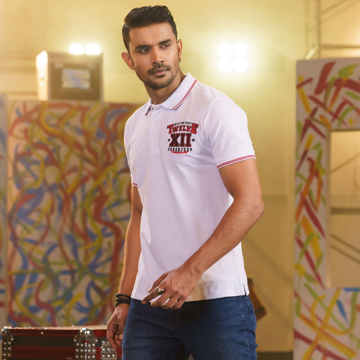 Mens White Polo
